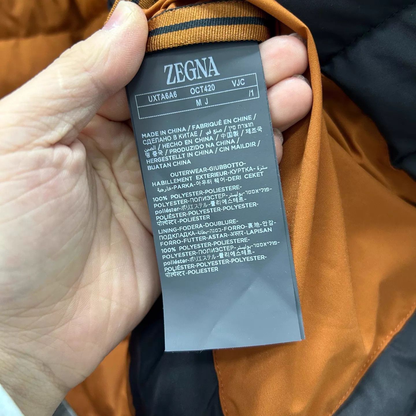 Ermenegildo Zegna ZEGNA Orange Down Puffer Jacket M 99 New Size US M / EU 48-50 / 2 - 5 Thumbnail