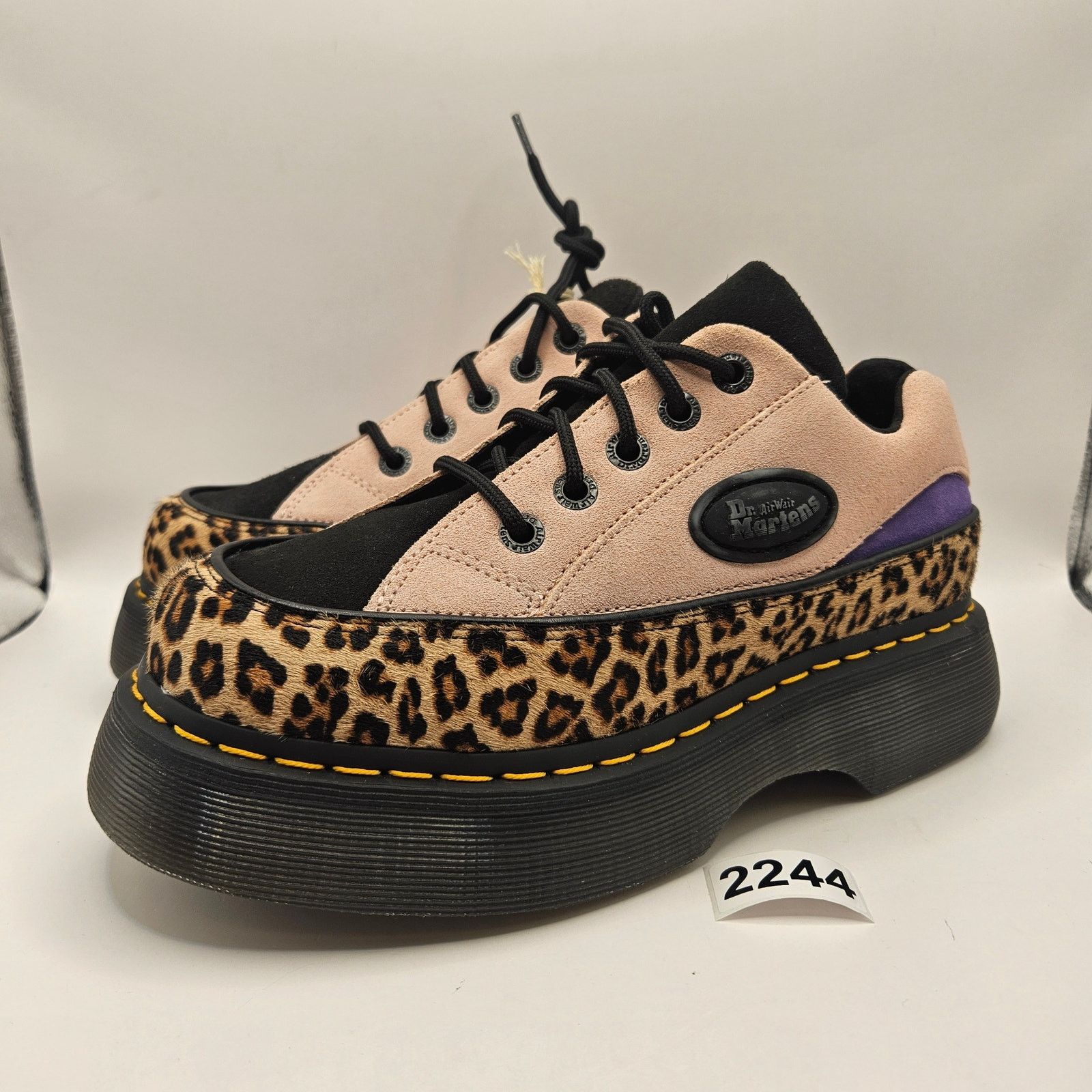 Dr. Martens DR MARTENS WOMEN'S 8 BUZZ 5 EYE LEOPARD SUEDE PINK SUEDE Size US 8 / IT 38 - 1 Thumbnail
