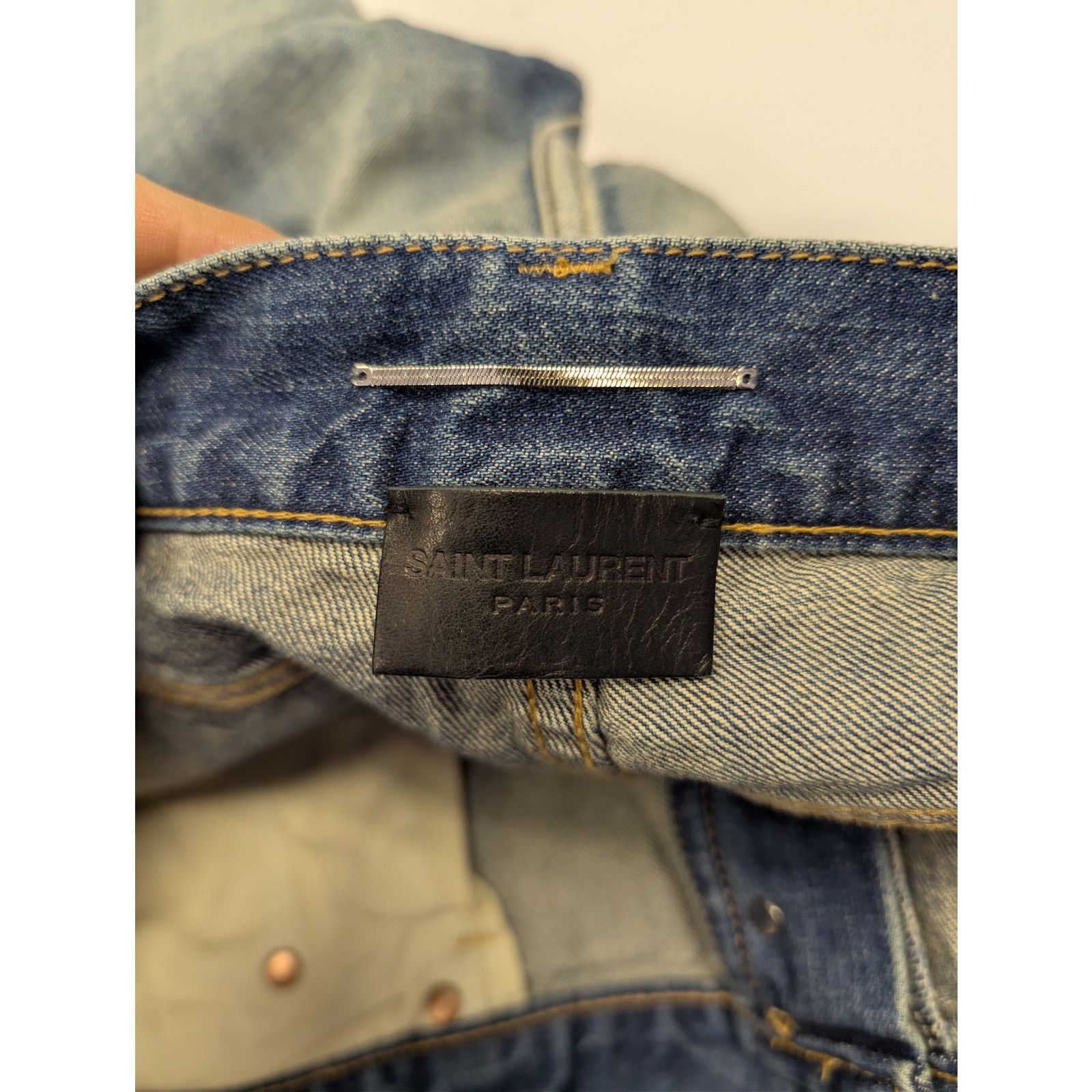 Saint Laurent Paris o1rshd1 Mick Jeans in Authentic Vintage Blue Size US 33 - 16 Thumbnail