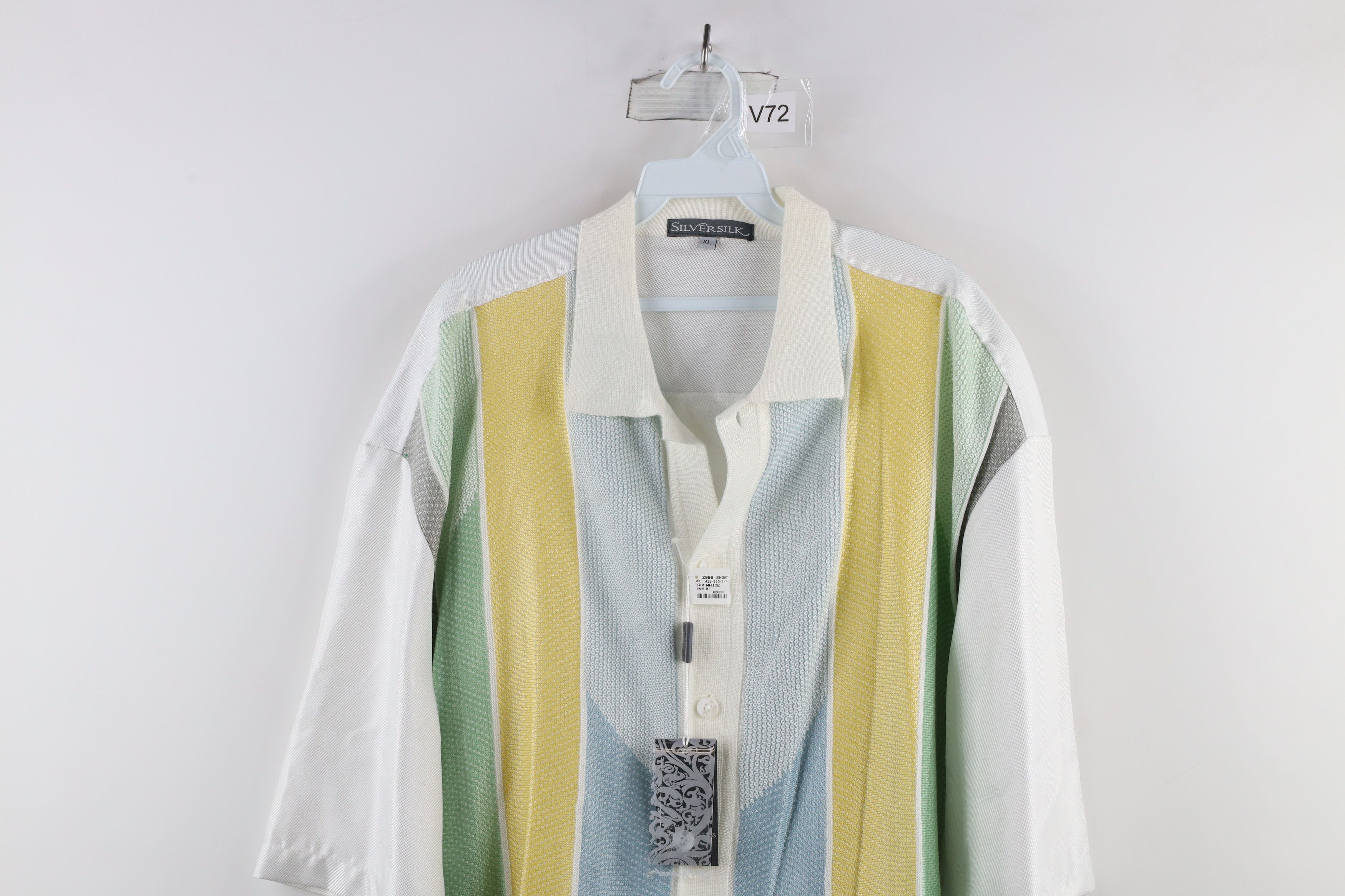 Vintage Deadstock Vintage 90s Rockabilly Panel Knit Button Shirt Size US XL / EU 56 / 4 - 2 Thumbnail