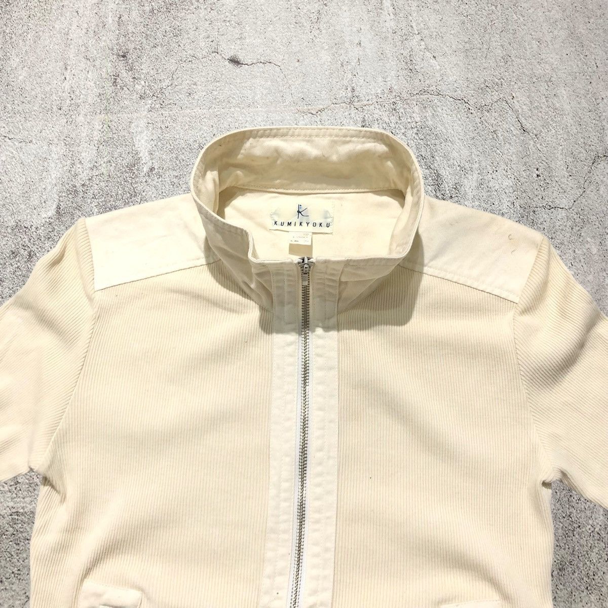 Japanese Brand 2000s Kumikyoku Corduroy Jacket Beauty Beast Beige Designer Size US XS / EU 42 / 0 - 8 Thumbnail