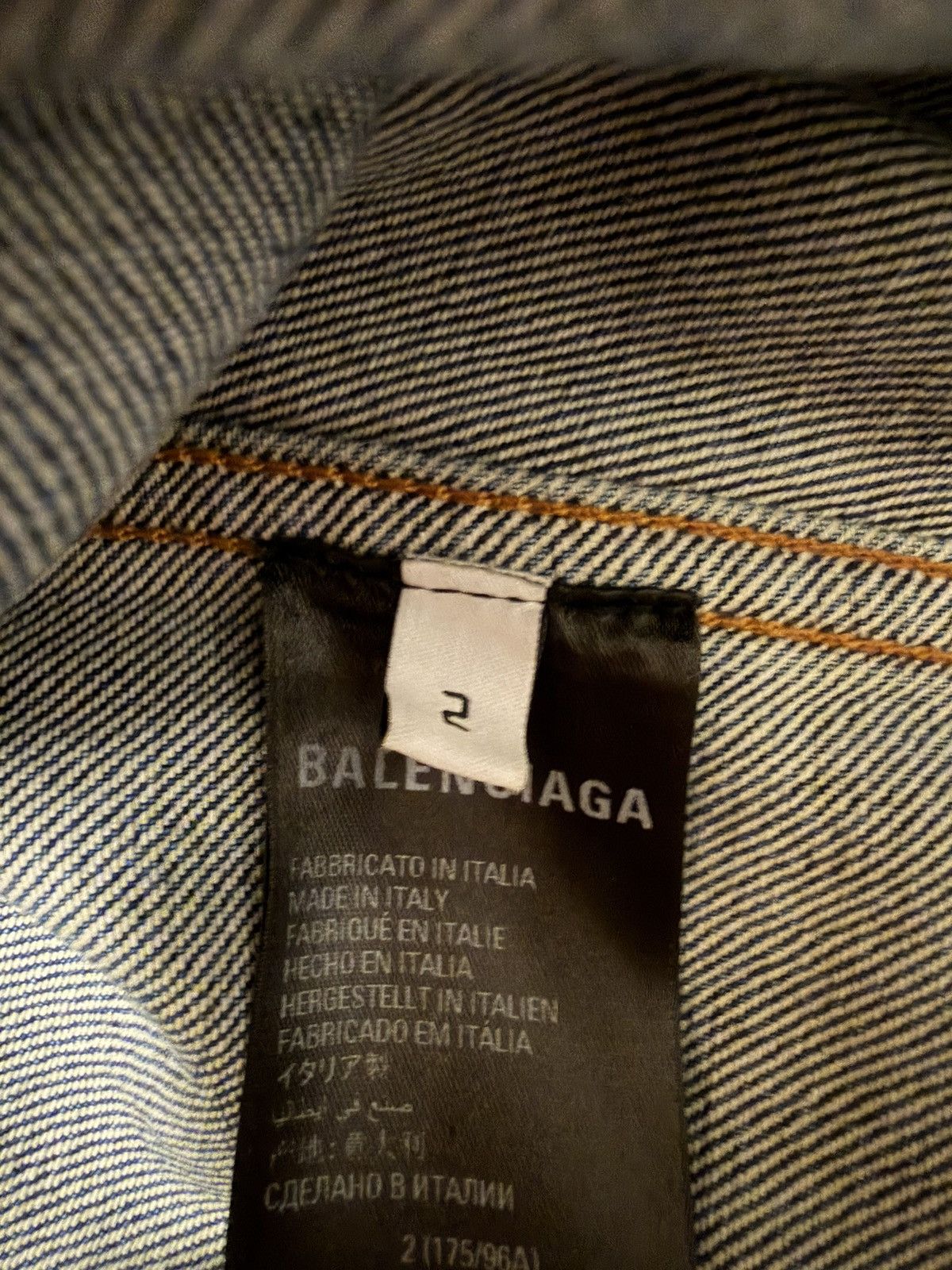 Balenciaga BALENCIAGA Scribble Oversized Denim Jacket Size US M / EU 48-50 / 2 - 13 Thumbnail