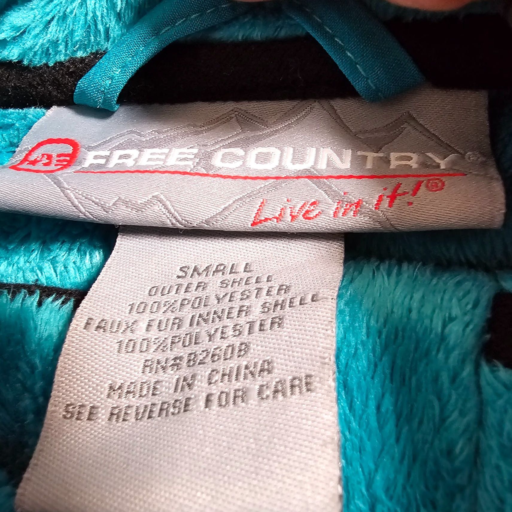 Free Country Free Country Jacket Teens Size S Turquoise Lined Plaid Gray Hooded Faux Fur Size S / US 4 / IT 40 - 2 Thumbnail