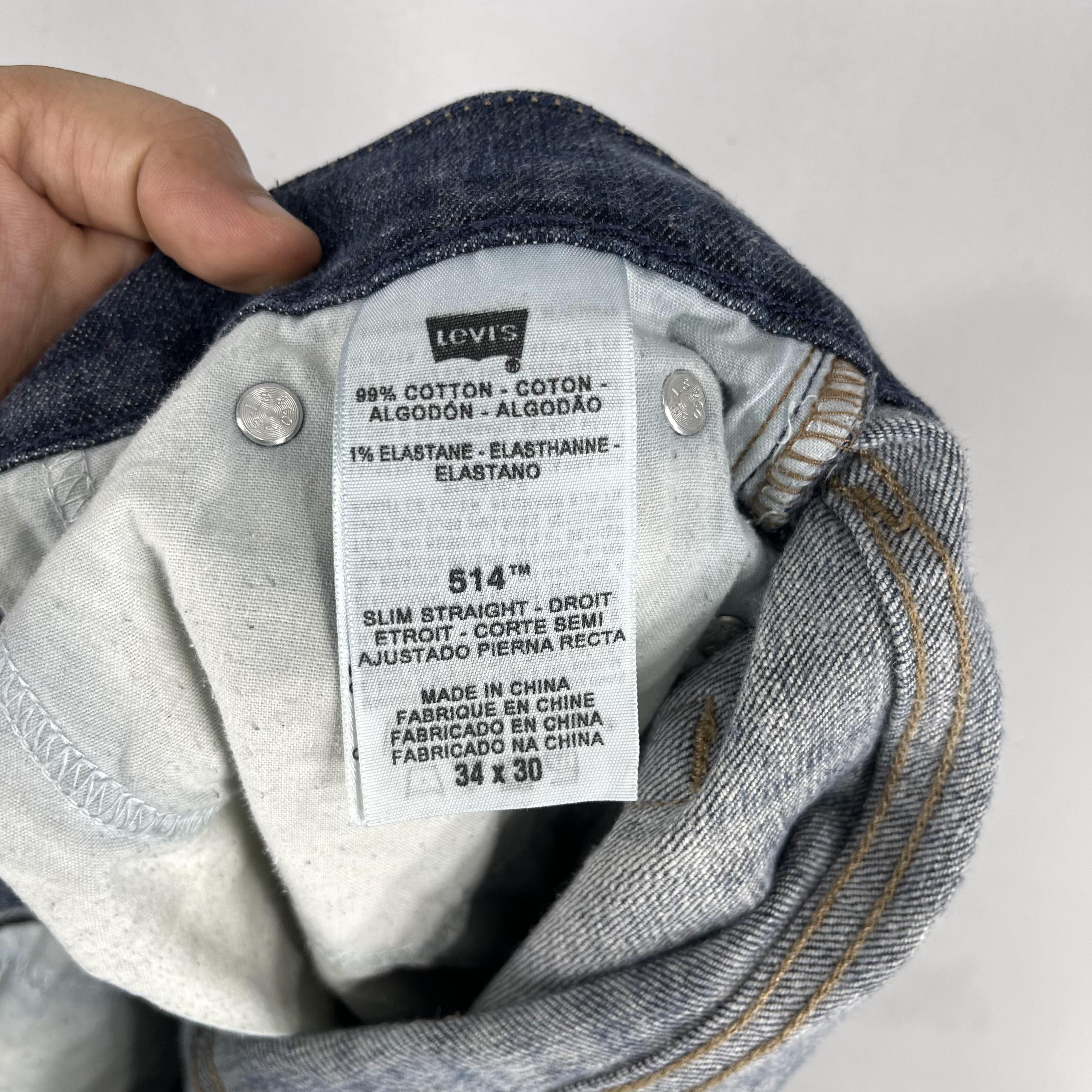 Levi's W34 L30 Vintage 514 Slim Straight Distressed Ripped Jeans Size US 34 / EU 50 - 5 Thumbnail
