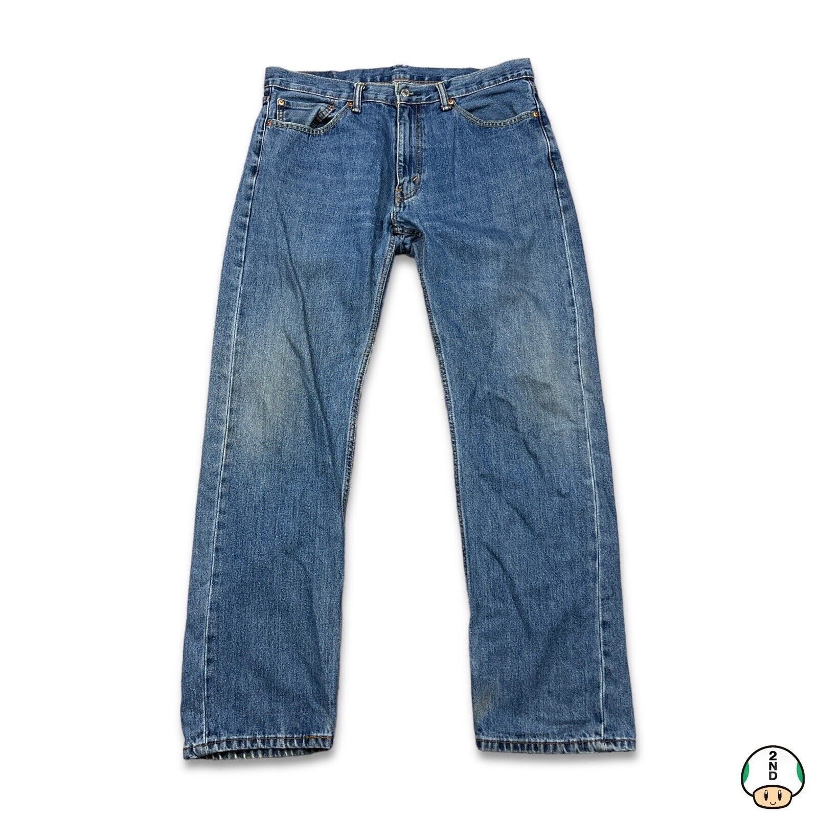 Levi's 505 Jeans 36x32 Regular Fit Straight Leg Denim Pant