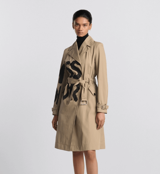 Dior o1w1db11225 457M15 Trench Coat in Beige/Black Size L / US 10 / IT 46 - 5 Thumbnail