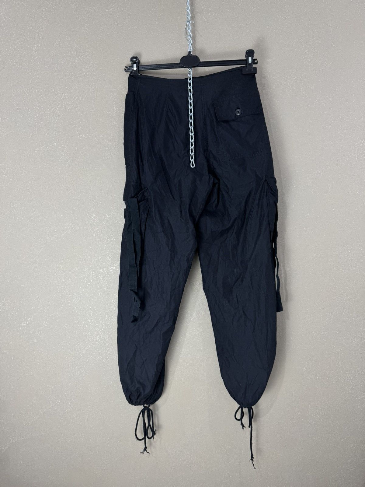 Vintage Y2K UFO USA fire black parachute pants cargo Size US 30 / EU 46 - 2 Thumbnail
