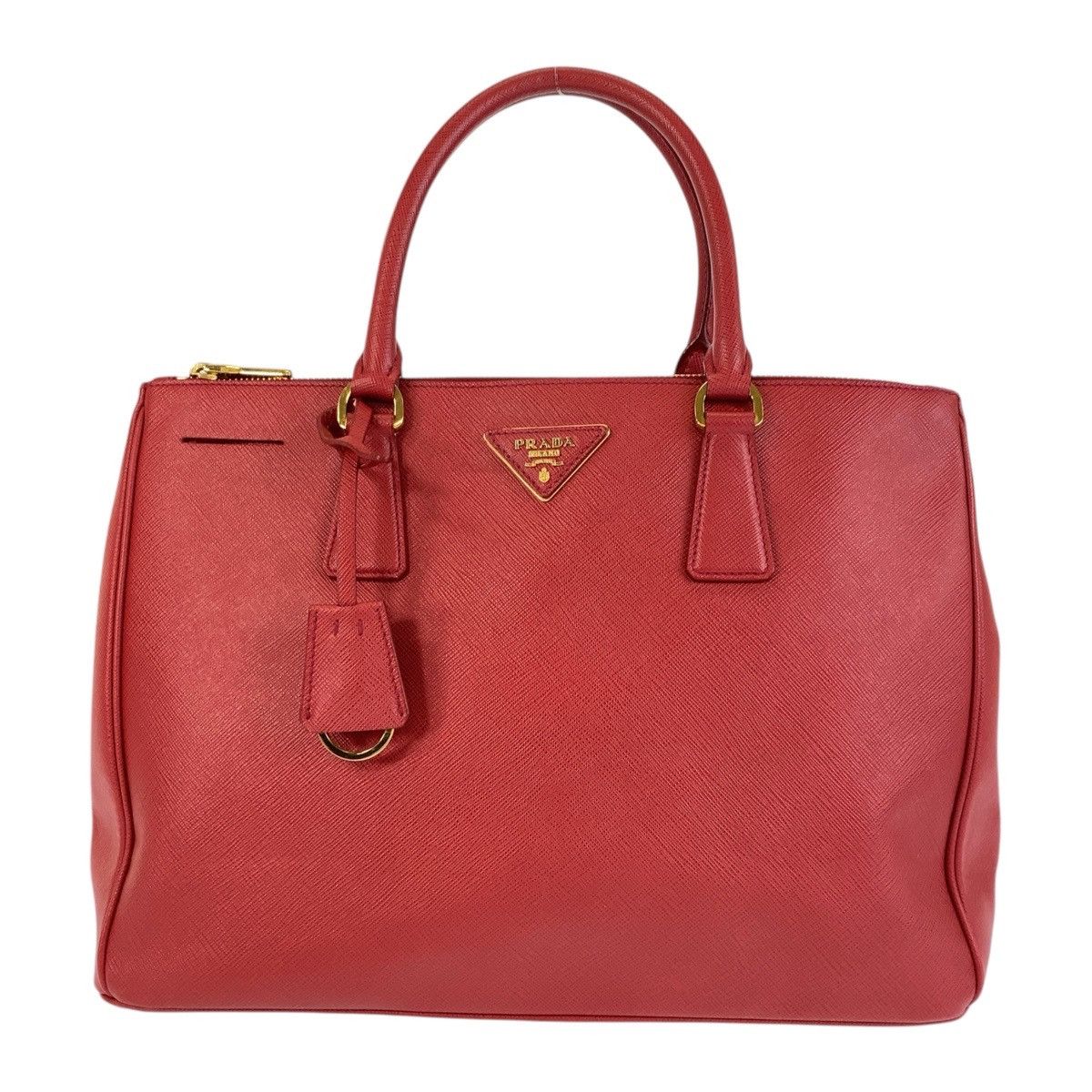 Prada Prada Galleria Saffiano 2Way Bag Leather Tote Bag in Red, Women's