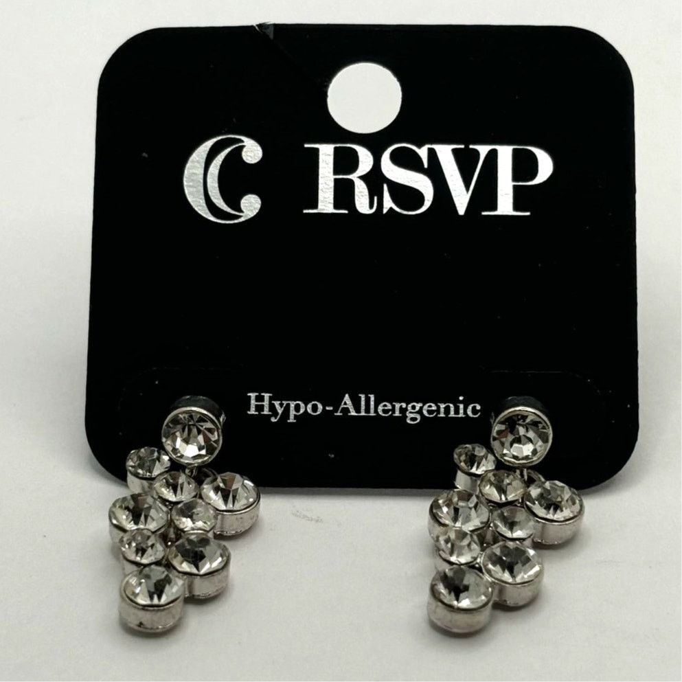 Other Stunning Silver Crystal Earrings Size ONE SIZE - 2 Thumbnail