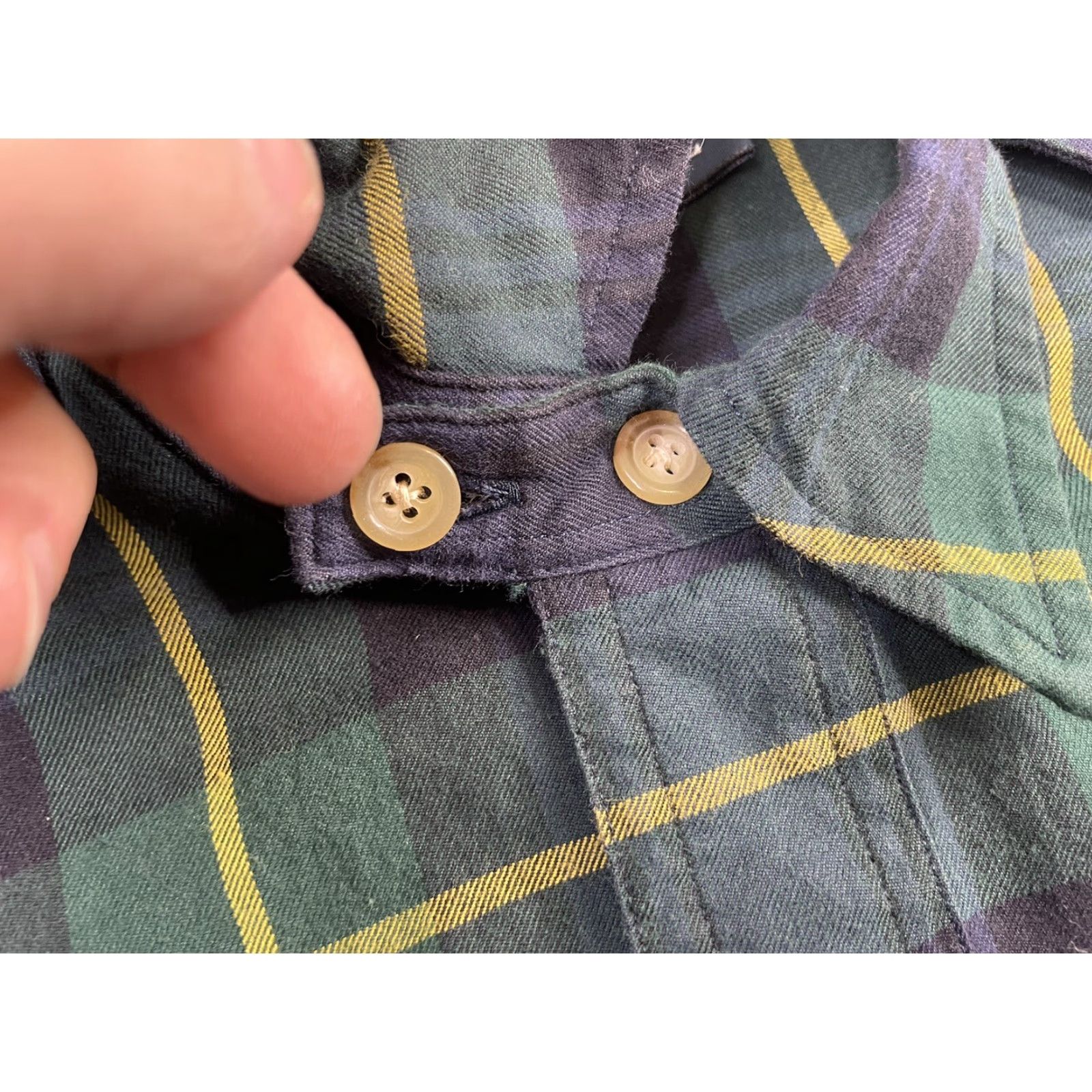 Polo Ralph Lauren Polo Ralph Lauren Mens Plaid Long Sleeve Button-Down Shirt Tab Collar Epaulets Size US L / EU 52-54 / 3 - 4 Thumbnail