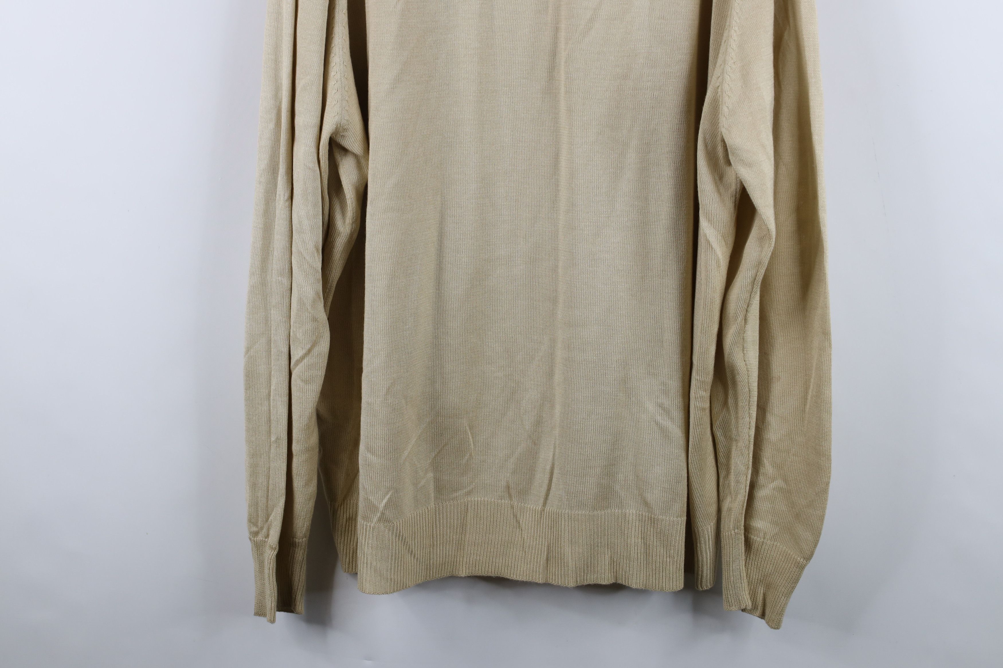 Eddie Bauer Vintage 90s Eddie Bauer Cotton Knit V-Neck Sweater Gold Size US XL / EU 56 / 4 - 12 Thumbnail