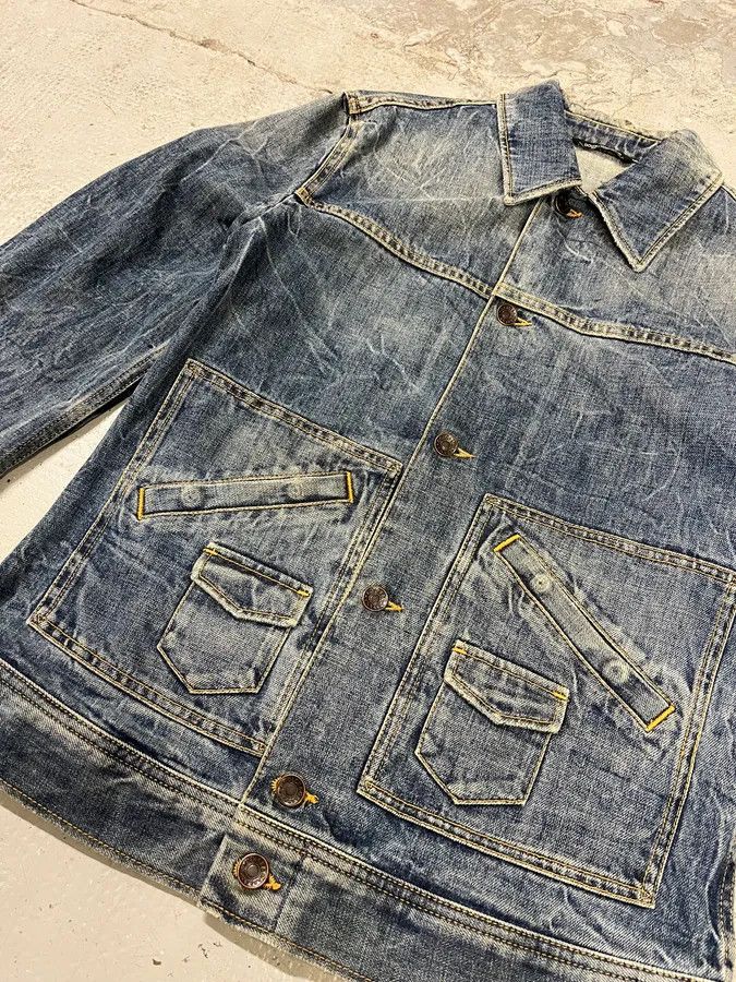 Dolce & Gabbana 2000s Dolce & Gabbana Raw Blue Denim Jacket Size US M / EU 48-50 / 2 - 7 Thumbnail