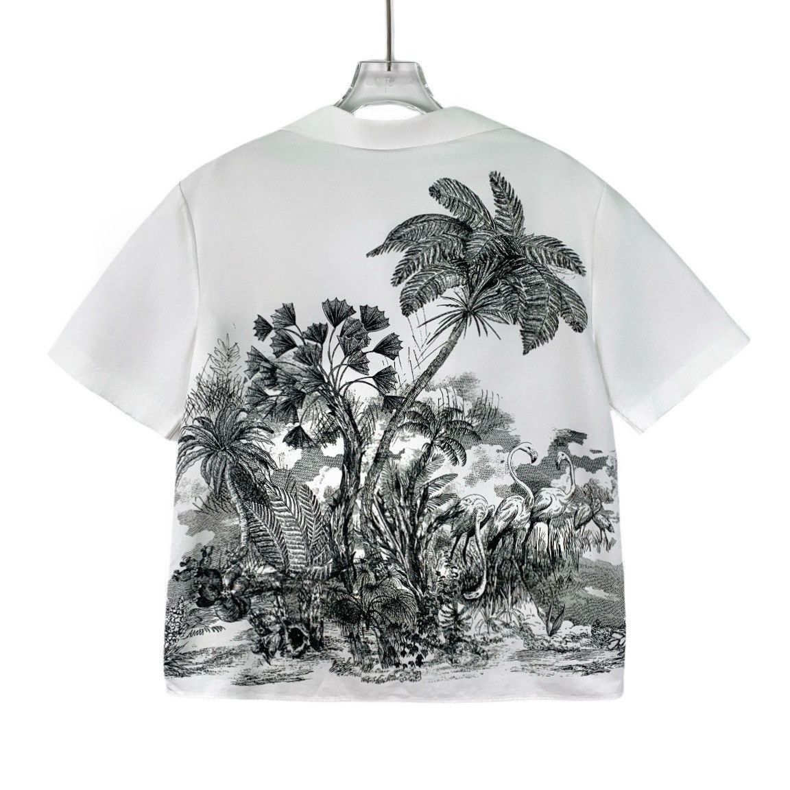Dior White Short-Sleeve Jungle Print Button-Up Shirt Size US XS / EU 42 / 0 - 2 Thumbnail