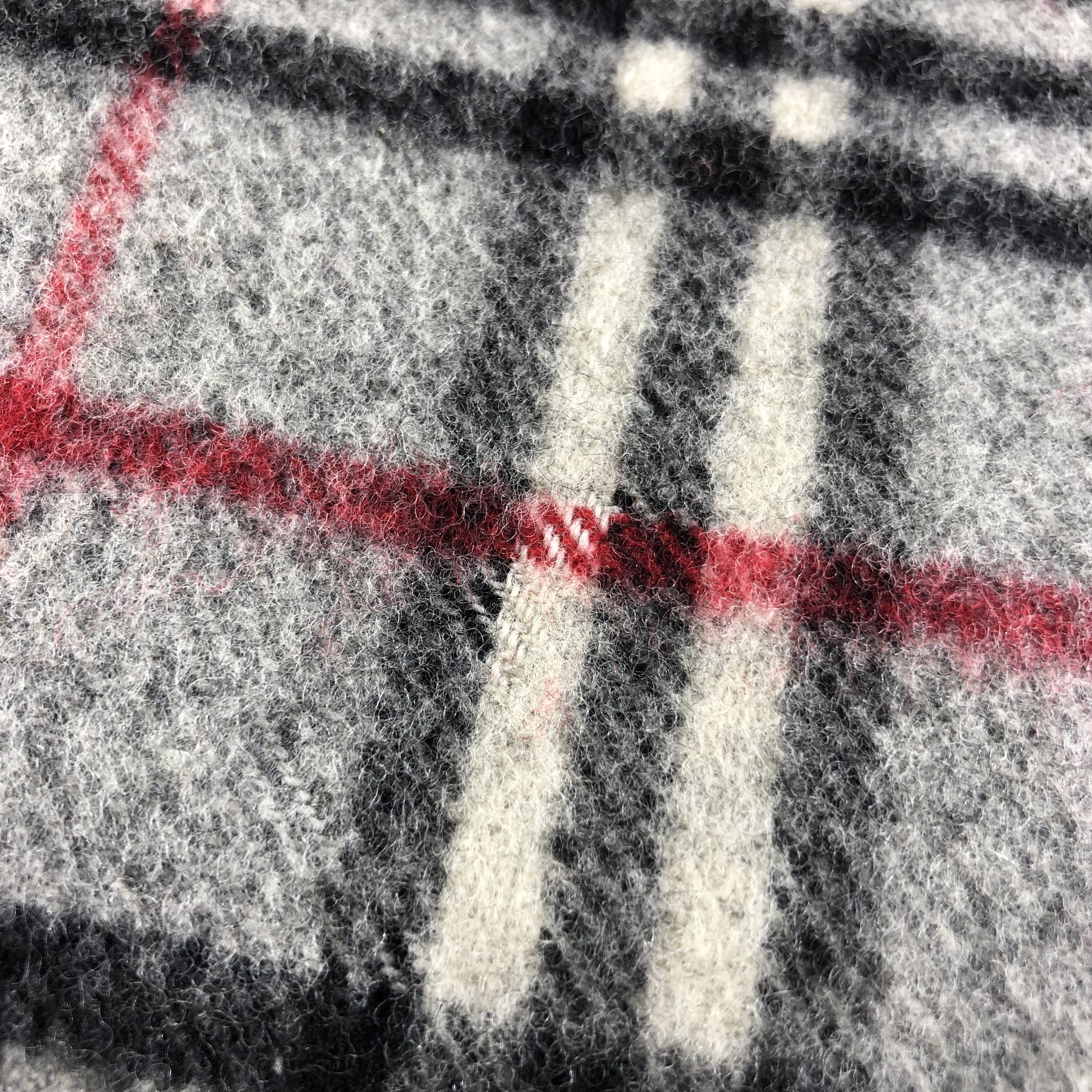 Burberry Burberrys Grey Nova Check Wool Scarf Muffler V1620 Size ONE SIZE - 5 Thumbnail
