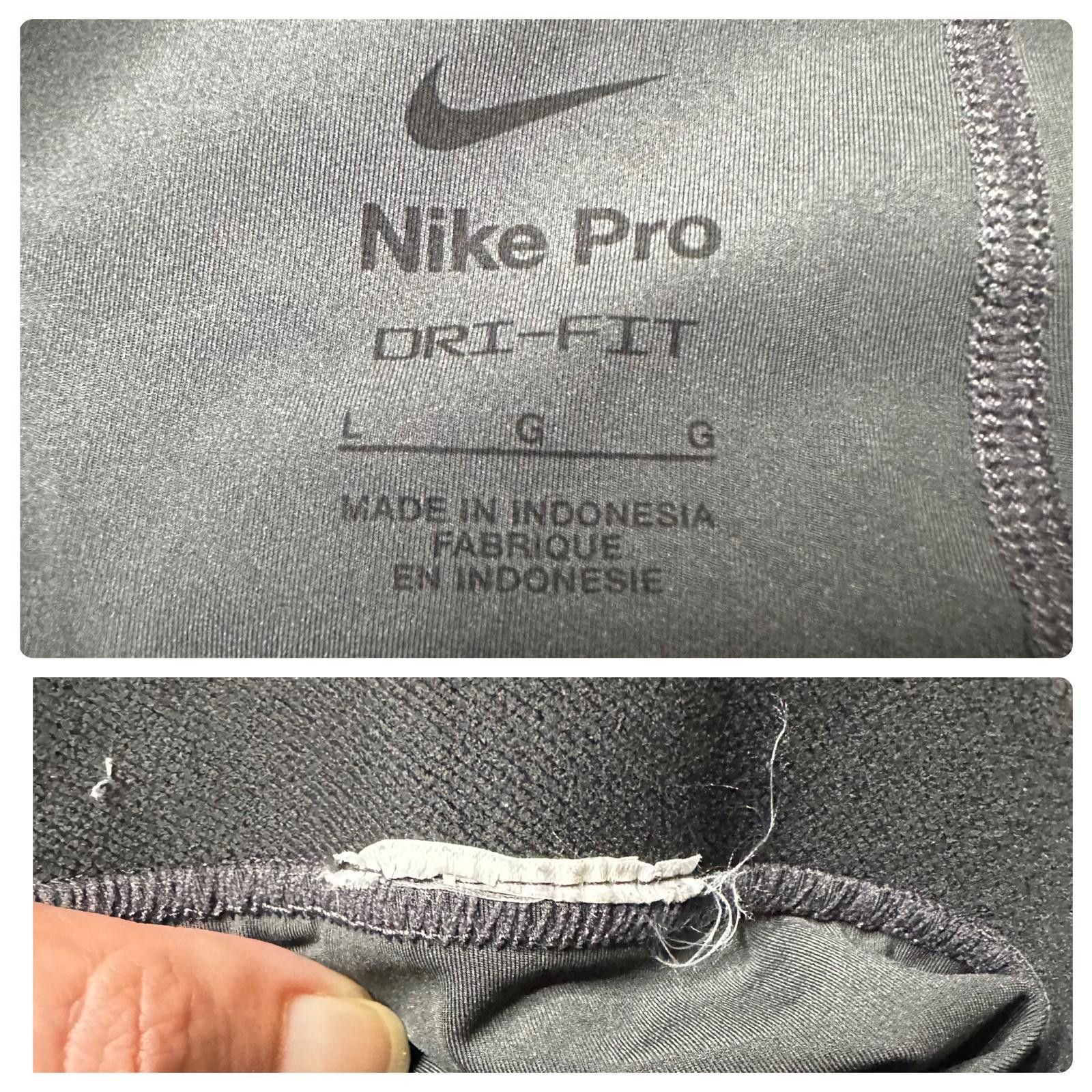 Nike Nike Pro Dri Fit Mesh Inset Crop Leggings Black Women's L Size 36" / US 14 / IT 50 - 8 Thumbnail