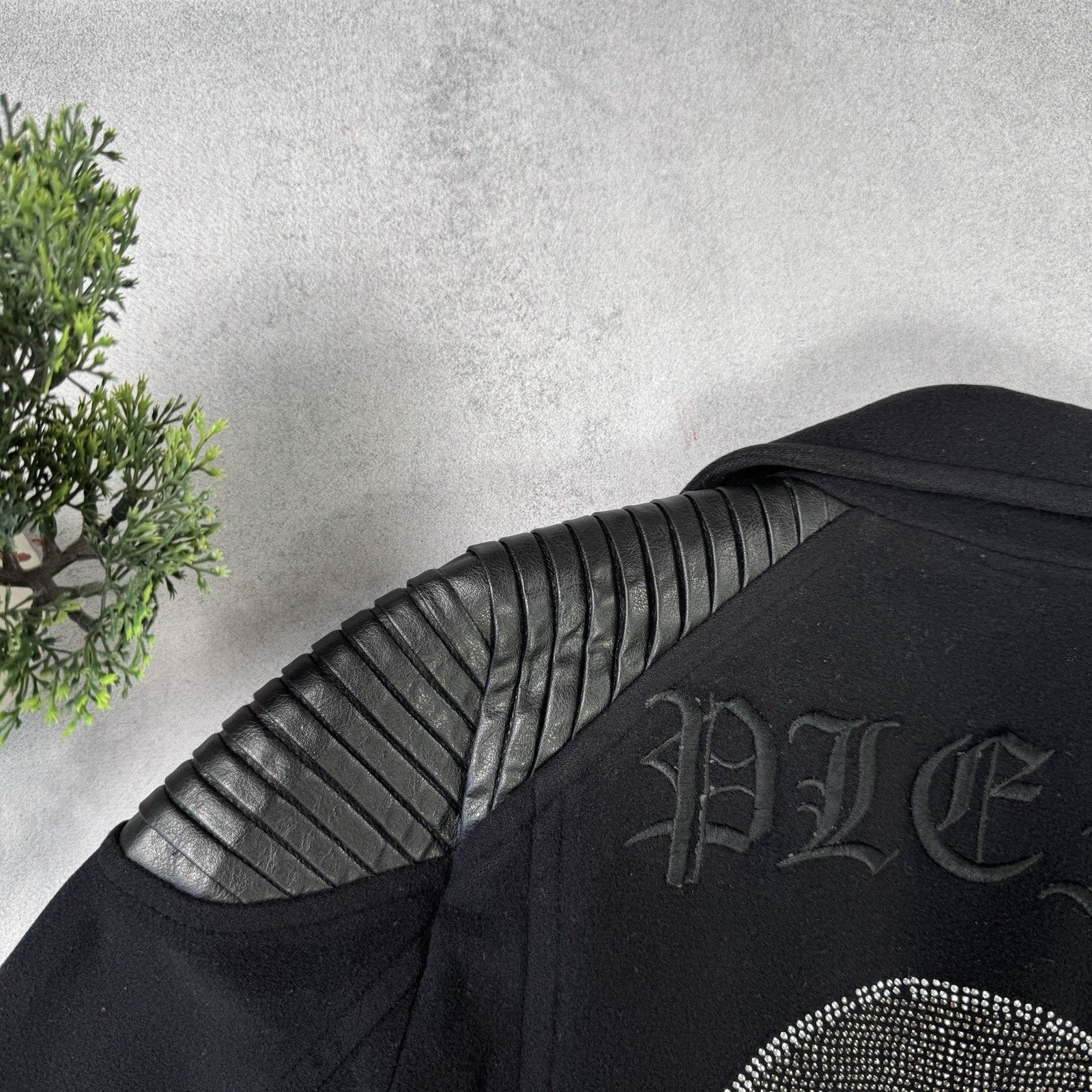 Philipp Plein Philipp Plein Women Biker Wool Coat Leather Jacket Skull Size S / US 4 / IT 40 - 11 Thumbnail