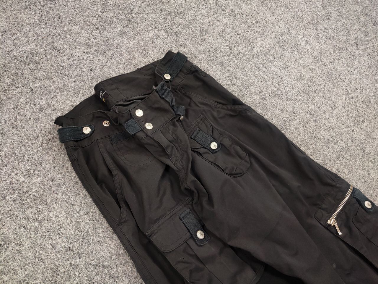 If Six Was Nine Rare Vintage Y2K Japanese Black cotton Cargo Baggy Pants Size US 32 / EU 48 - 11 Thumbnail