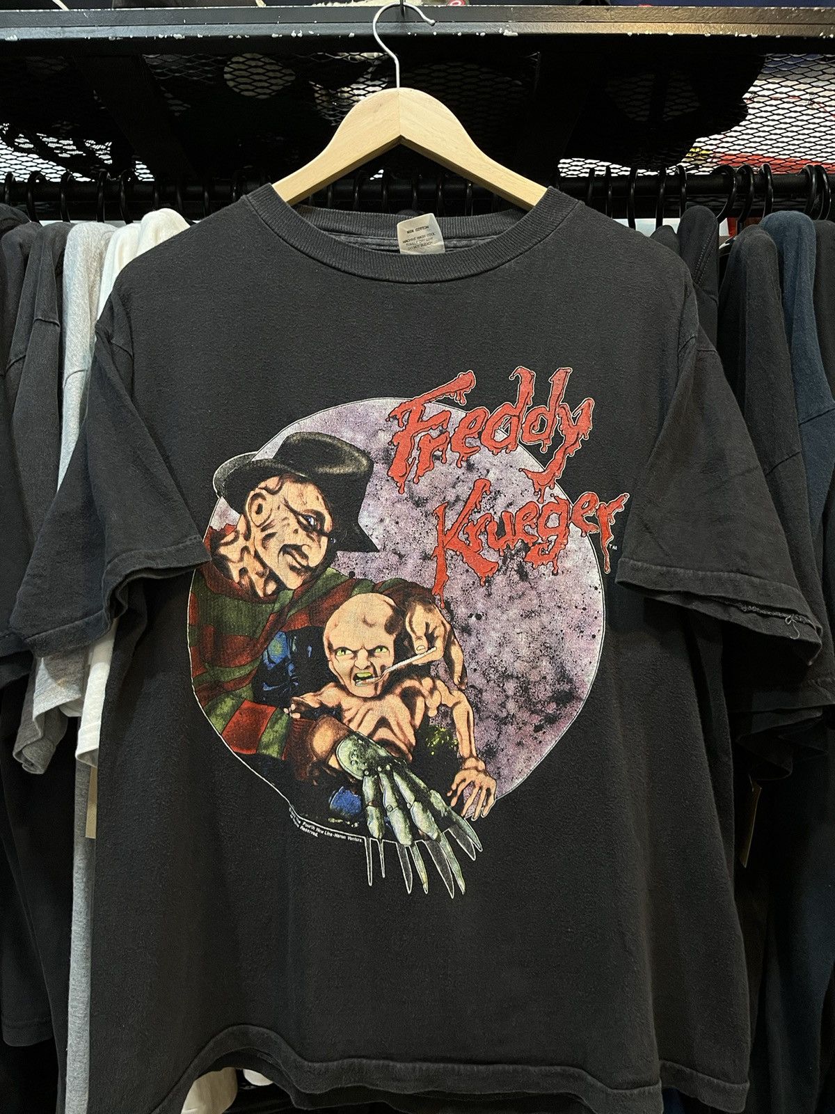 image of Movie 1989 Freddy Krueger in Black, Men's (Size Large)