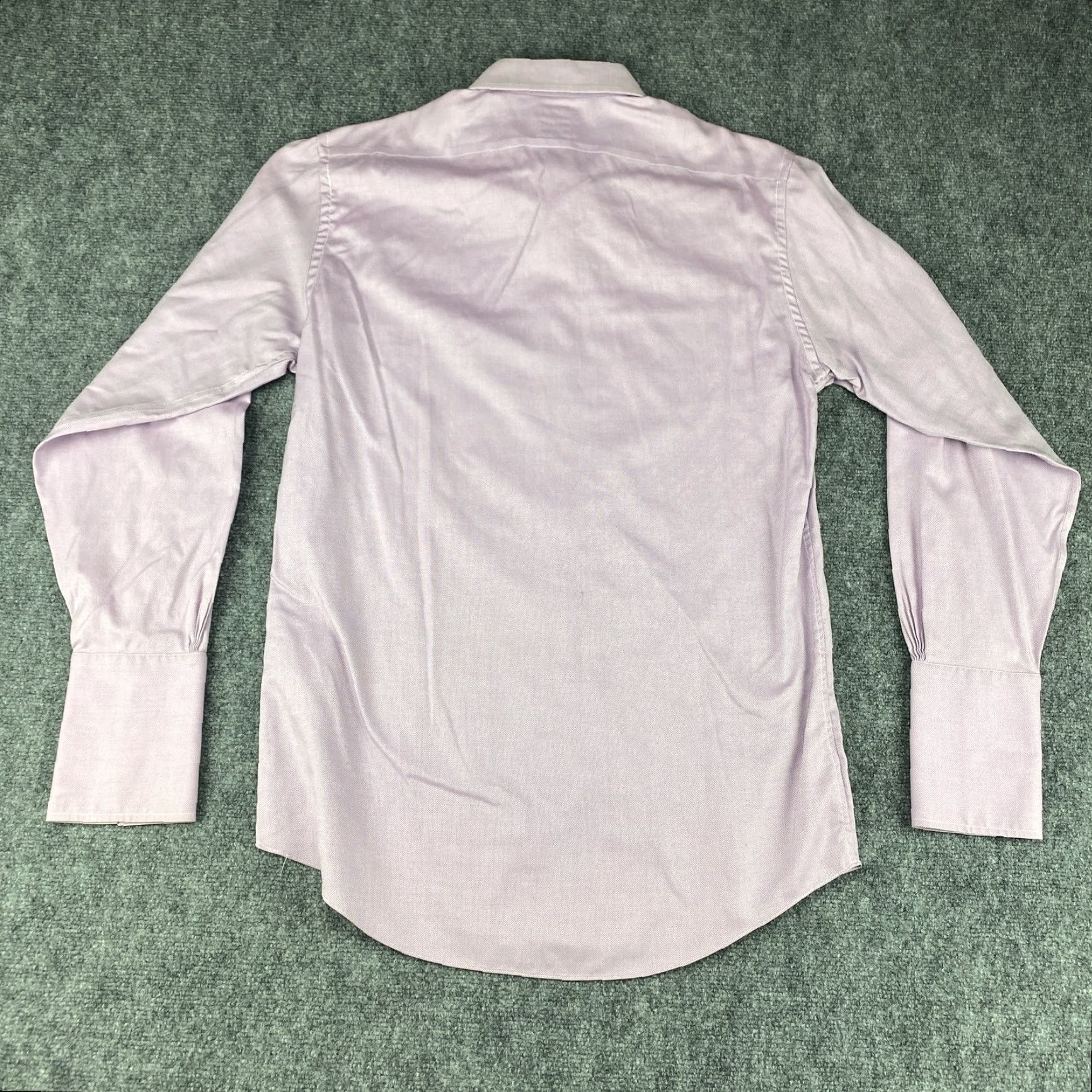 Brooks Brothers Brooks Brothers Shirt Mens Medium Purple Dress Non Iron French Cuff Formal Business Size 40R - 4 Thumbnail