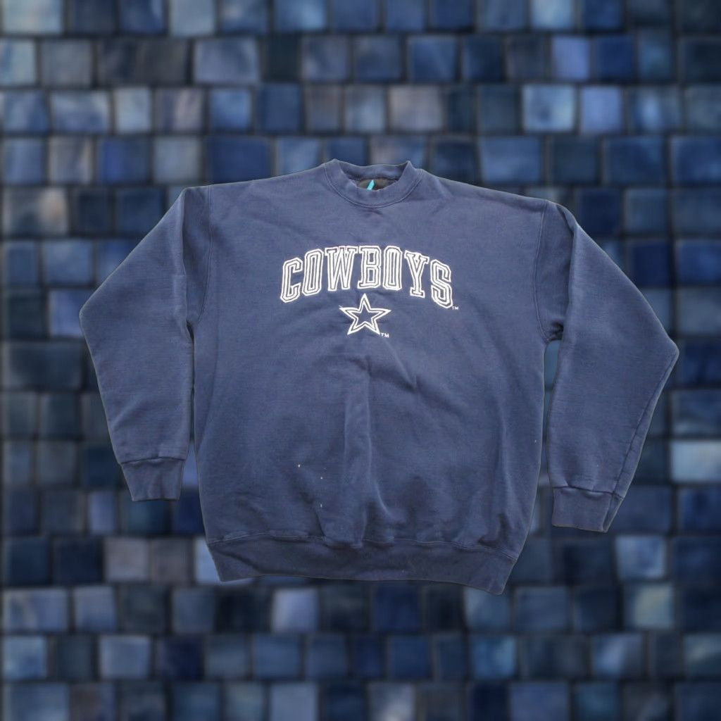 Logo Athletic VTG 90s Logo Athletic Dallas Cowboys Embroidered Sweatshirt Size L USA Made Men's Blues Pullover Hooded Sweatshirt Size US L / EU 52-54 / 3 - 1 Thumbnail