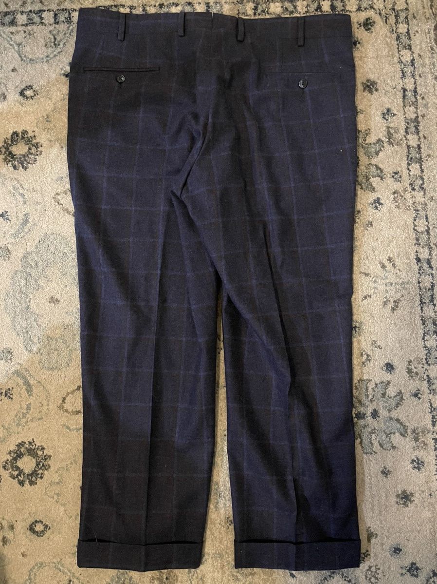Luigi Bianchi Windowpane Check Flannel Trouser Size US 38 / EU 54 - 5 Thumbnail
