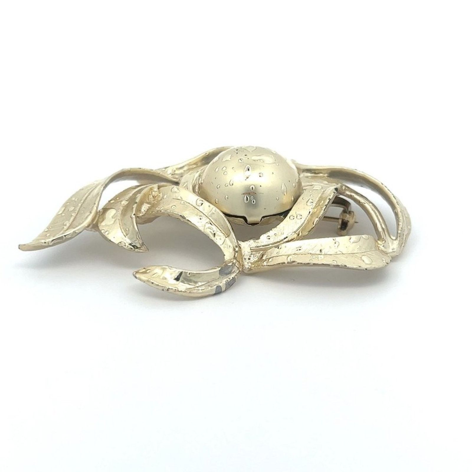 & Other Stories Vintage Large Wet Leaves Silver Tone Brooch Pin Size ONE SIZE - 3 Thumbnail