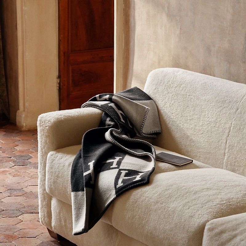Hermes Hermes Avalon Black Throw Blanket Size ONE SIZE - 4 Thumbnail