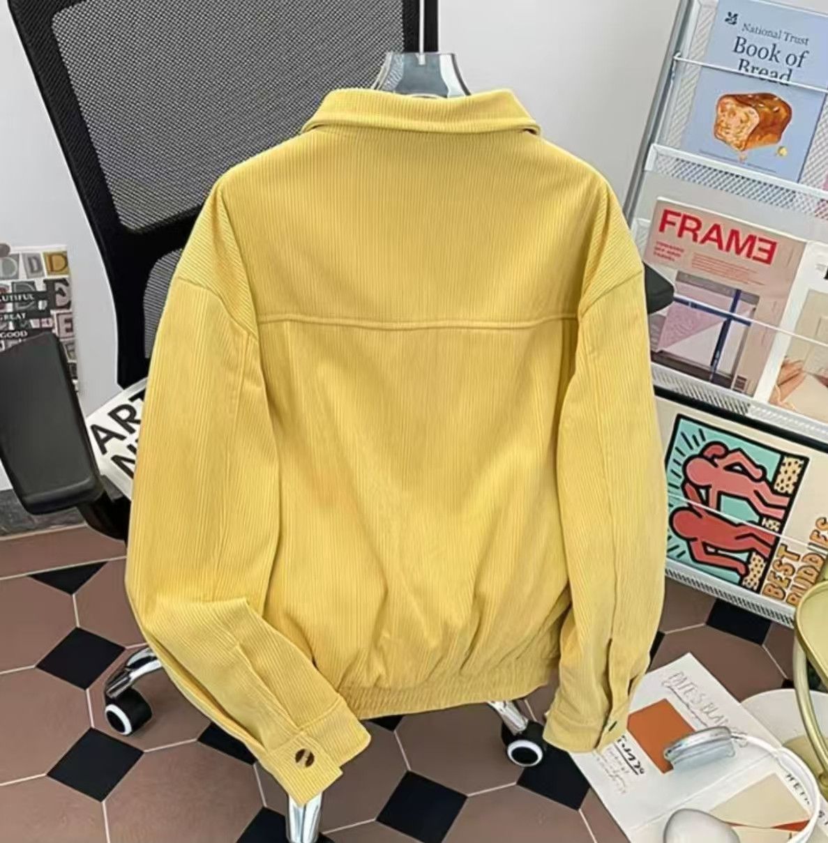 Vintage Yellow Corduroy Jacket Size US M / EU 48-50 / 2 - 3 Thumbnail