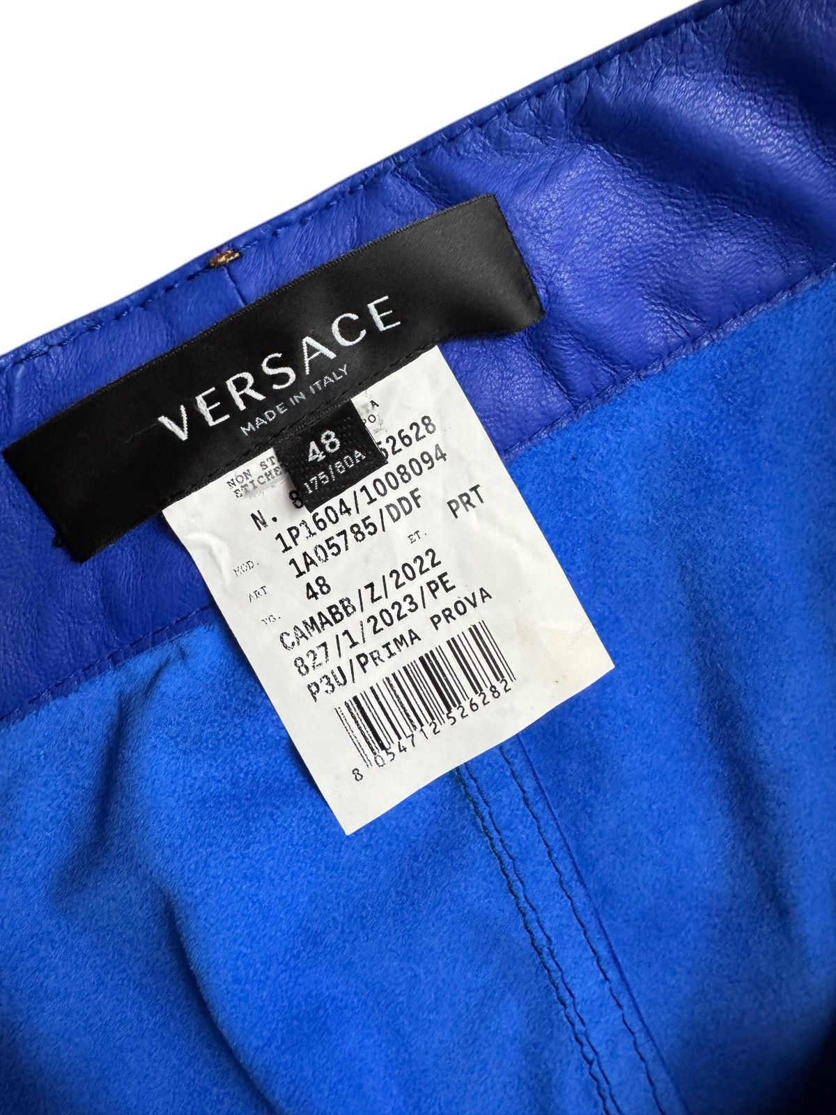 Versace Versace Leather Cargo Pants - Electric Blue Size US 33 - 6 Thumbnail