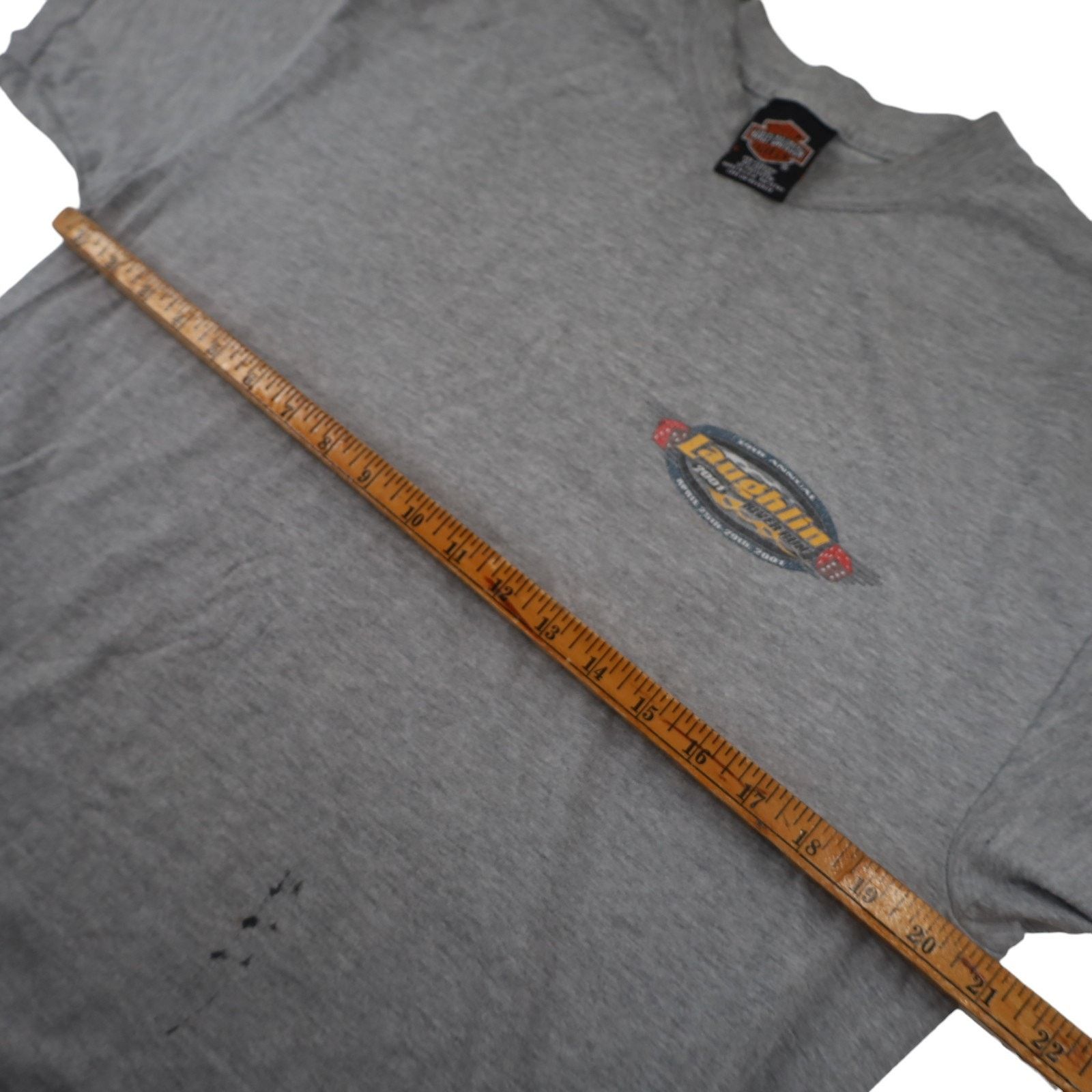 Harley Davidson × Vintage Vintage Y2k Harley Davidson Laughlin Rive Run Graphic T Size US L / EU 52-54 / 3 - 7 Thumbnail