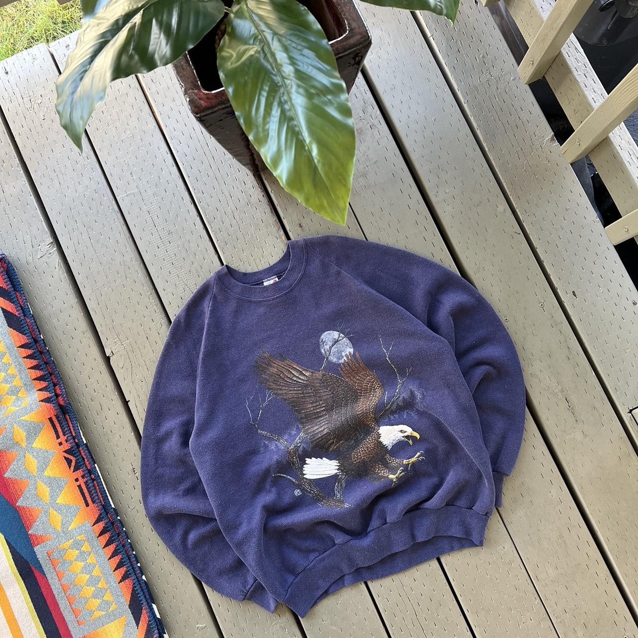 Vintage Vintage 90s Bald Eagle Nature Crewneck Size US XL / EU 56 / 4 - 3 Thumbnail