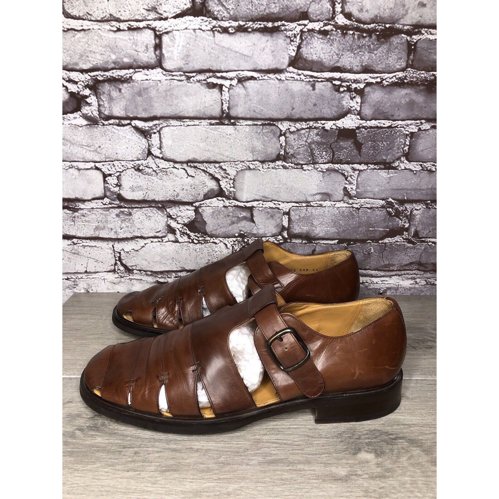 Mezlan Mezlan Diablo Brown Leather Fisherman Strap Casual Sandals M Size US 11 / EU 44 - 14 Thumbnail