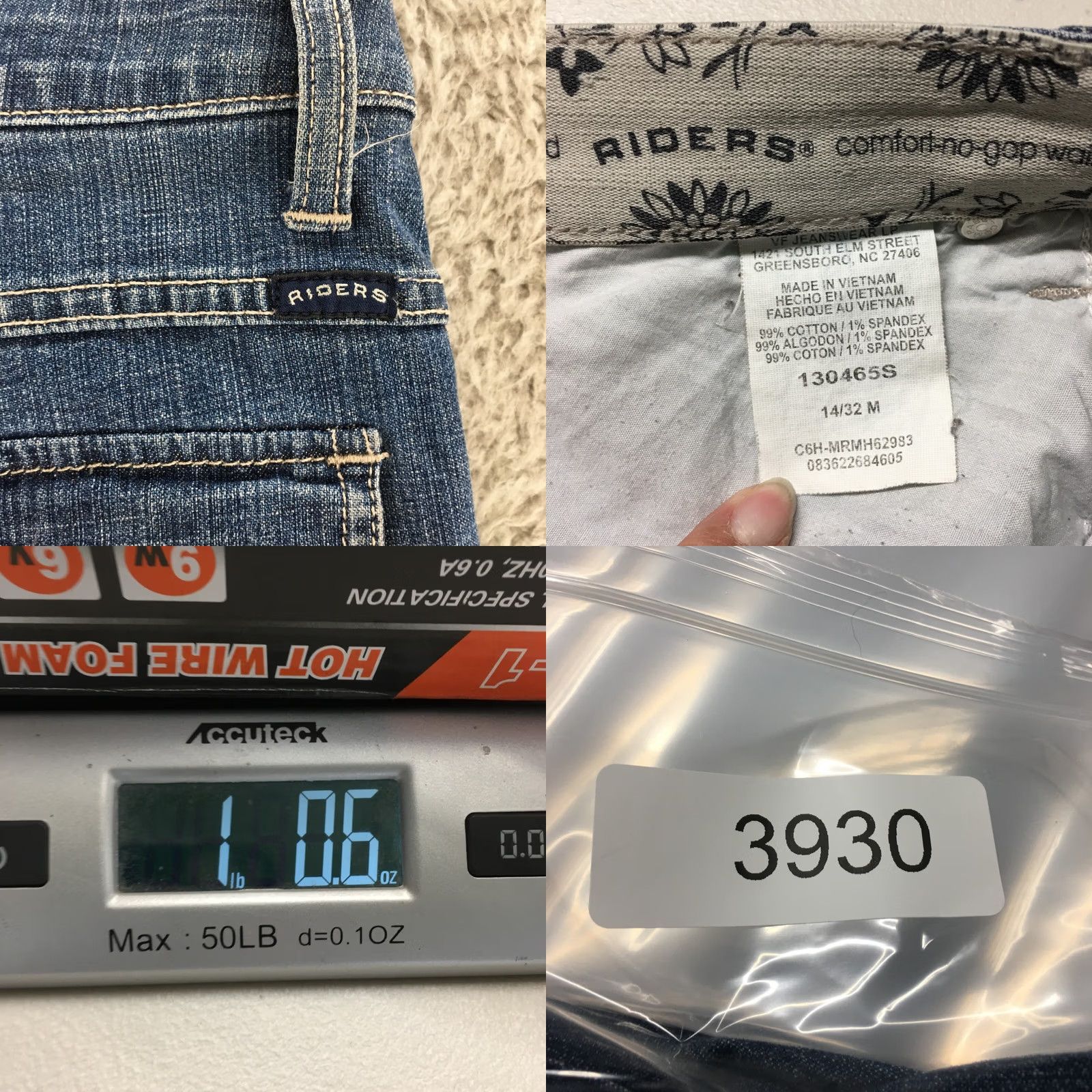 Vintage Riders Bermuda Shorts Womens 32 Blue Denim Cotton Blend High Rise Zip Fly Casual Summer 5-Pocket Womens Size 24" / US 00 / IT 34 - 9 Thumbnail