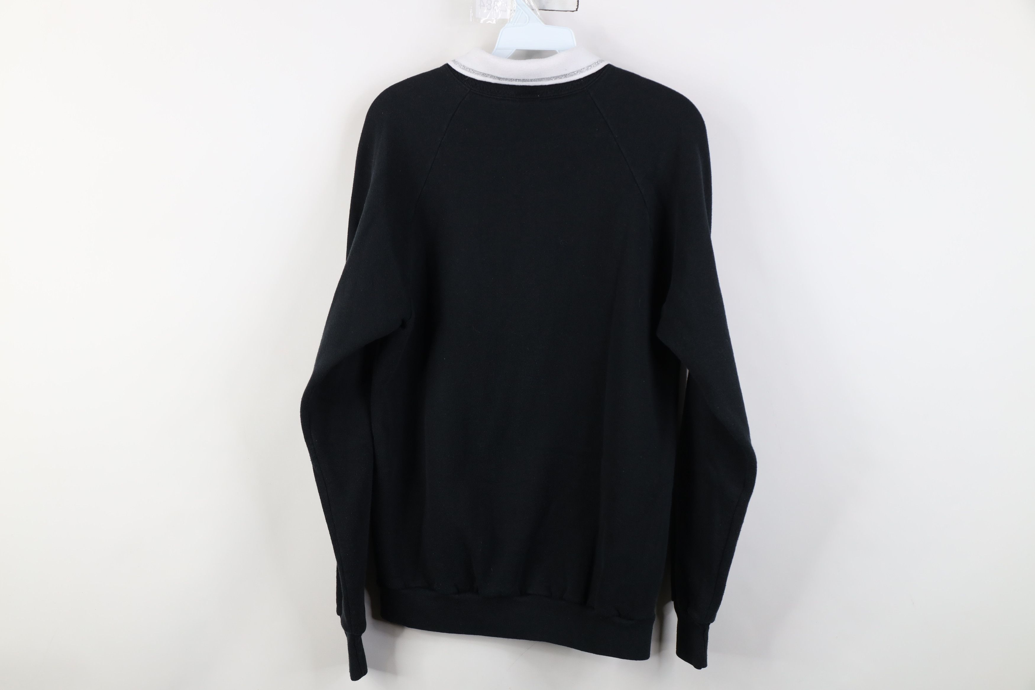 Vintage Vintage 90s Streetwear Puff Paint Collared Sweatshirt USA Size M / US 6-8 / IT 42-44 - 10 Thumbnail