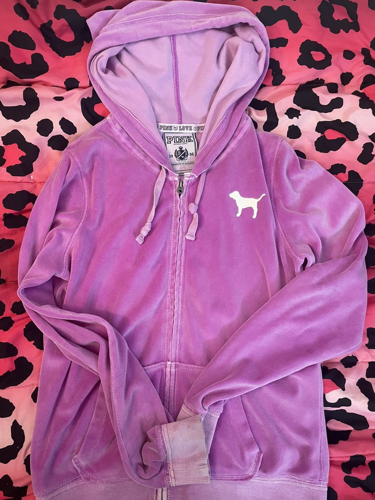 Victoria's Secret Y2k purple victorias secret velour jacket Size L / US 10 / IT 46 - 1 Thumbnail