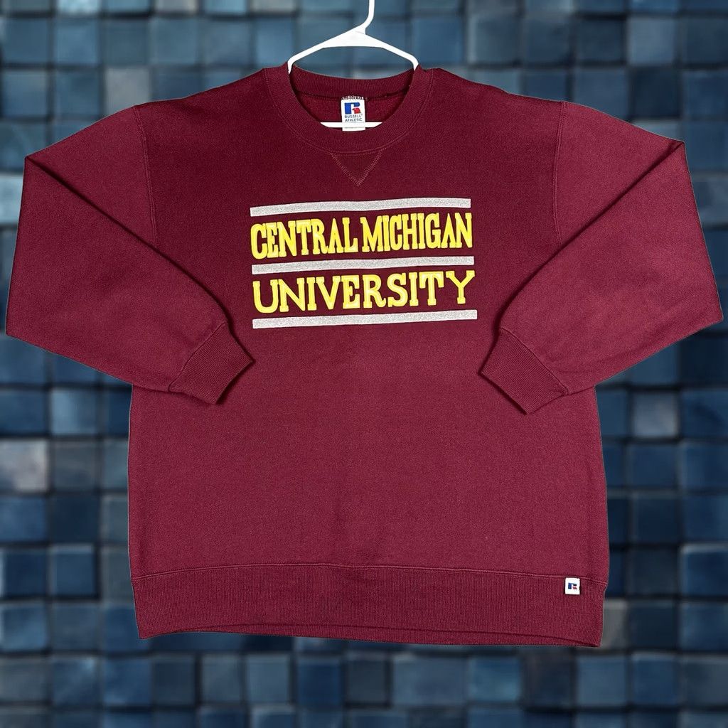 Russell Athletic VINTAGE Russell Athletic Sweatshirt Central Michigan University 2XL USA 90s Mens Size US XXL / EU 58 / 5 - 1 Thumbnail