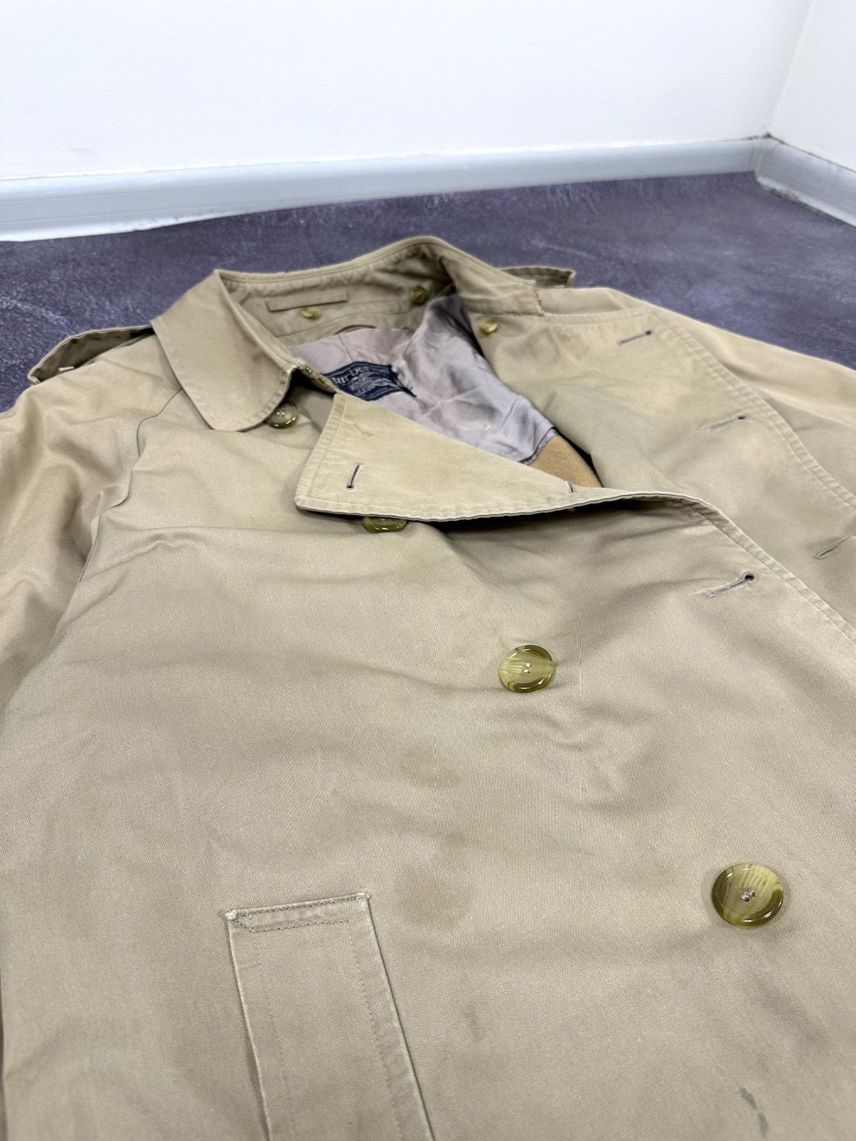 Burberry Vintage 90s Burberry Nova Check Luxury Designer Trench Coat Size US XL / EU 56 / 4 - 7 Thumbnail