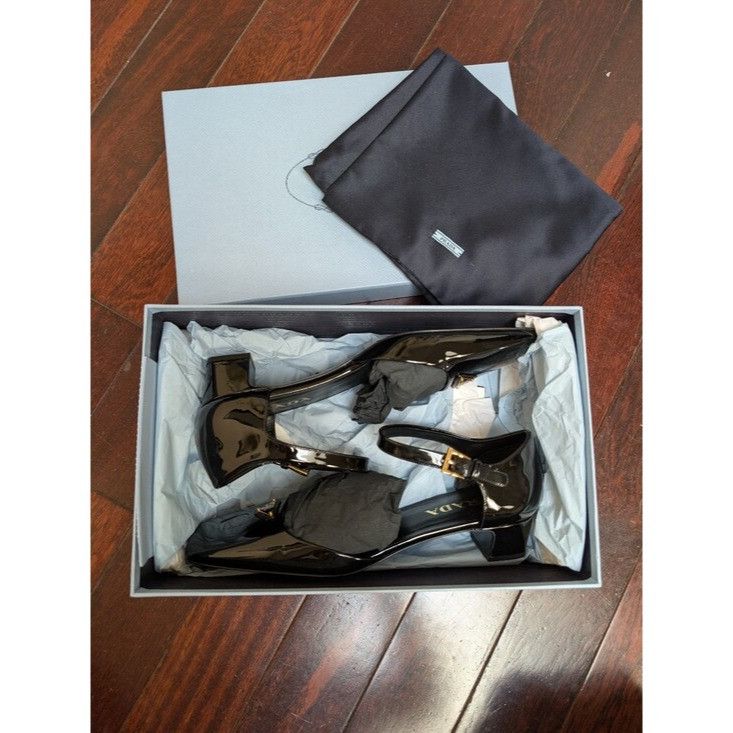 Prada Prada Vernice 35mm Patent-Leather Pumps NIB Size US 9.5 / IT 39.5 - 7 Thumbnail