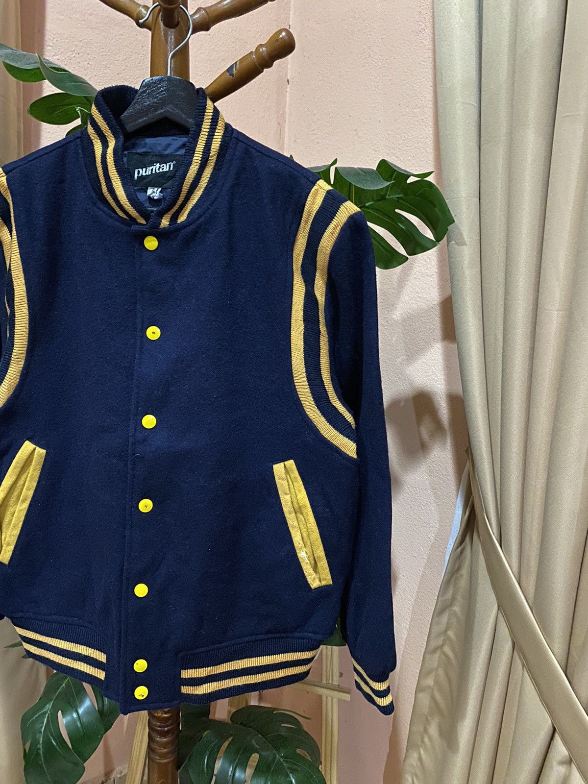 Puritan Vintage Puritan Varsity Jacket – Navy & Gold 1990s Classic Size US M / EU 48-50 / 2 - 4 Thumbnail