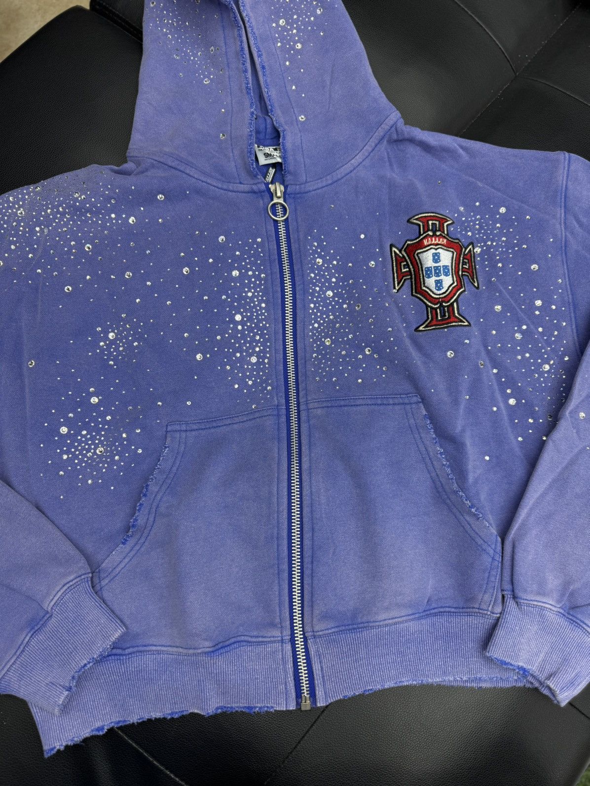 Vale Valley Hoodie Stone Zip Up Blue Crystals Size Small (NEW) Size US S / EU 44-46 / 1 - 3 Thumbnail