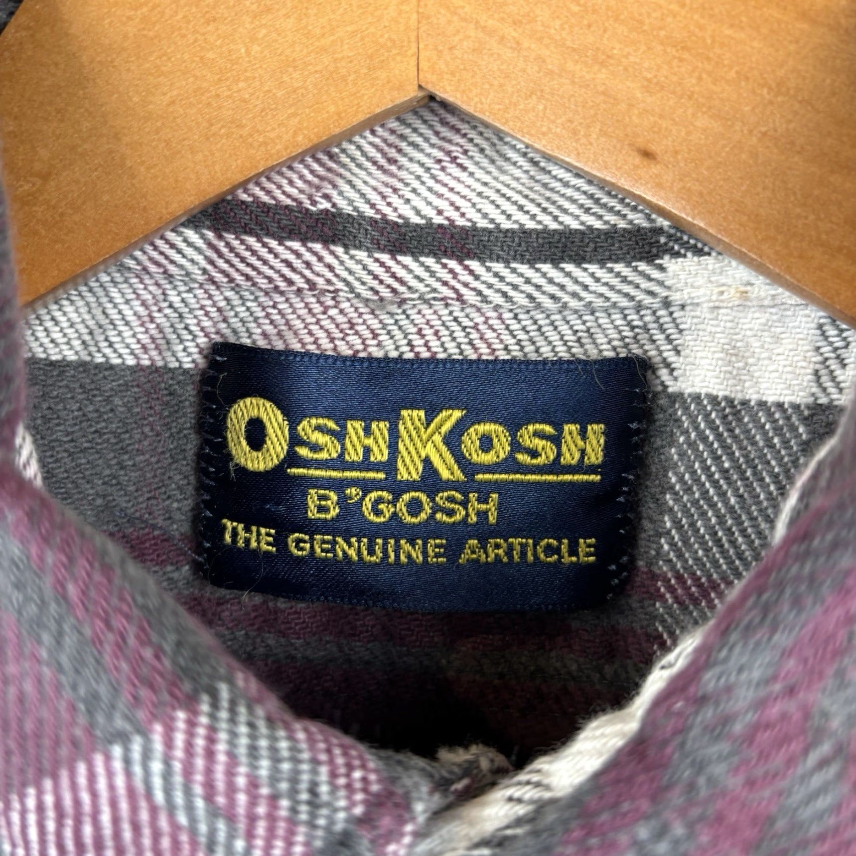 Vintage VINTAGE OshKosh B’Gosh Heavy Flannel Work Shirt Men M Maroon Gray Plaid USA Size US M / EU 48-50 / 2 - 3 Thumbnail