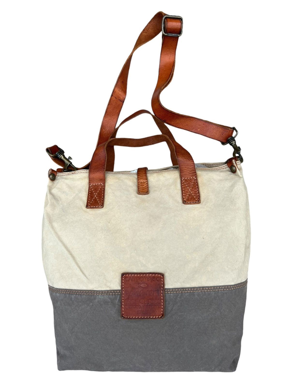 Leather Campomaggi Dirty Fade Canvas Leather 2Way Bag Size ONE SIZE - 8 Thumbnail