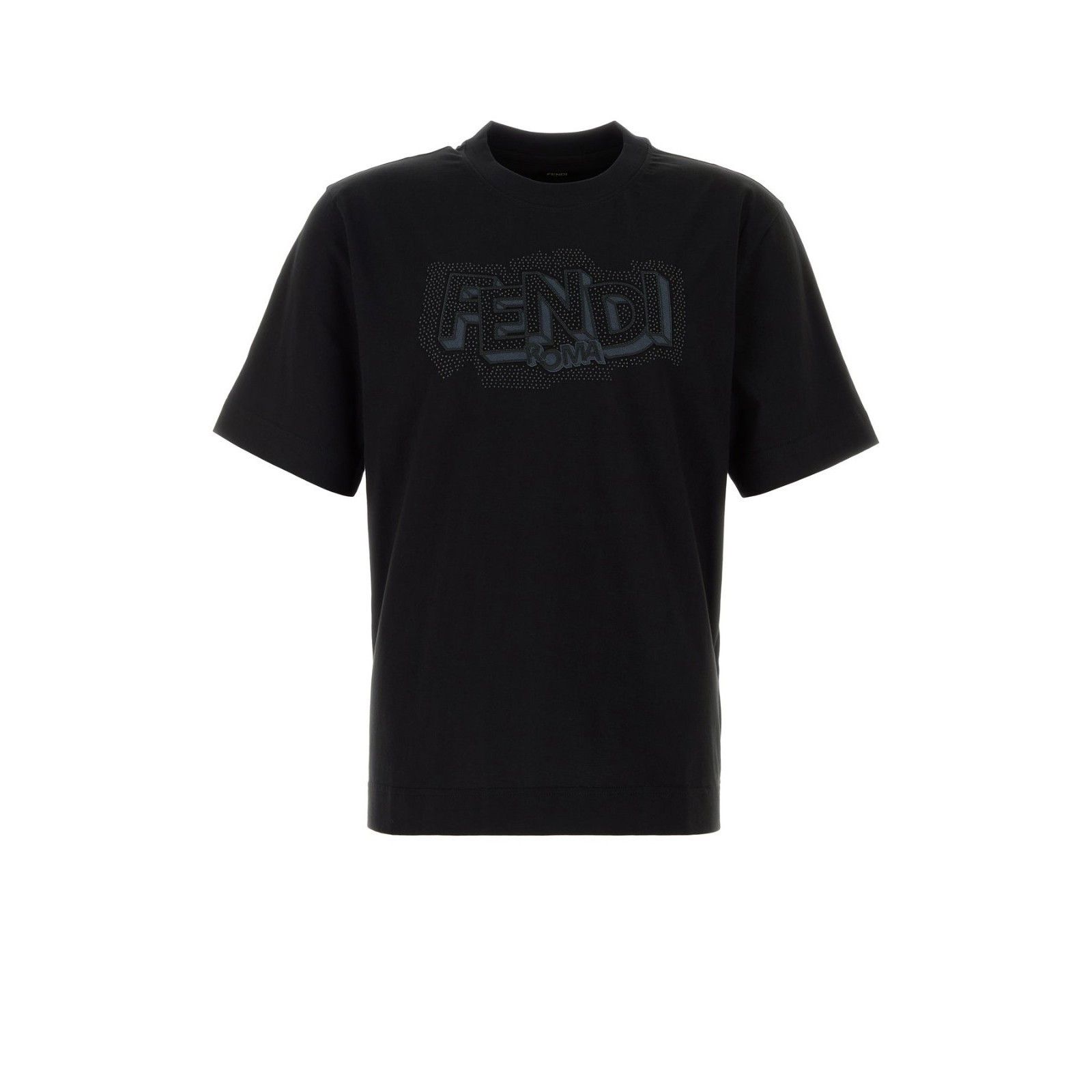 Fendi Fendi Roma T-Shirt Men's M Slipper Maree Noire Black Tide