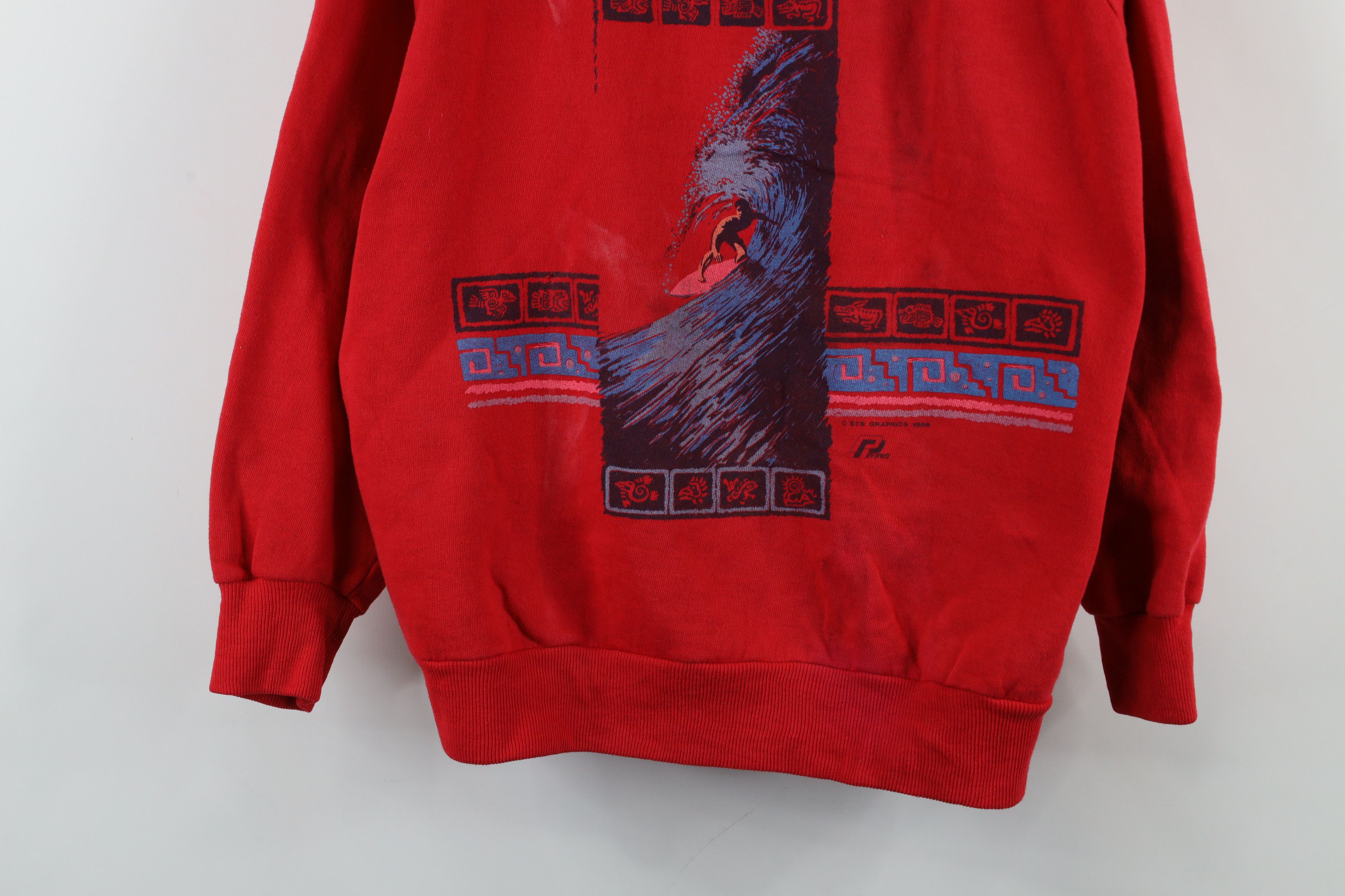 Vintage Vintage 80s Streetwear Hawaii Surfing Crewneck Sweatshirt Size US M / EU 48-50 / 2 - 3 Thumbnail