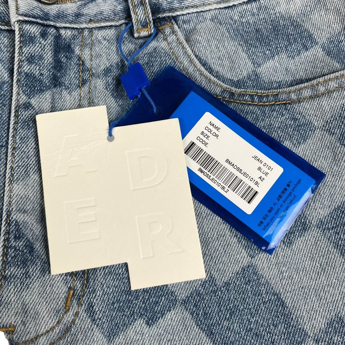 Ader Error Ader Error Checkerboard-print Straight Denim Jeans Size US 32 / EU 48 - 8 Thumbnail