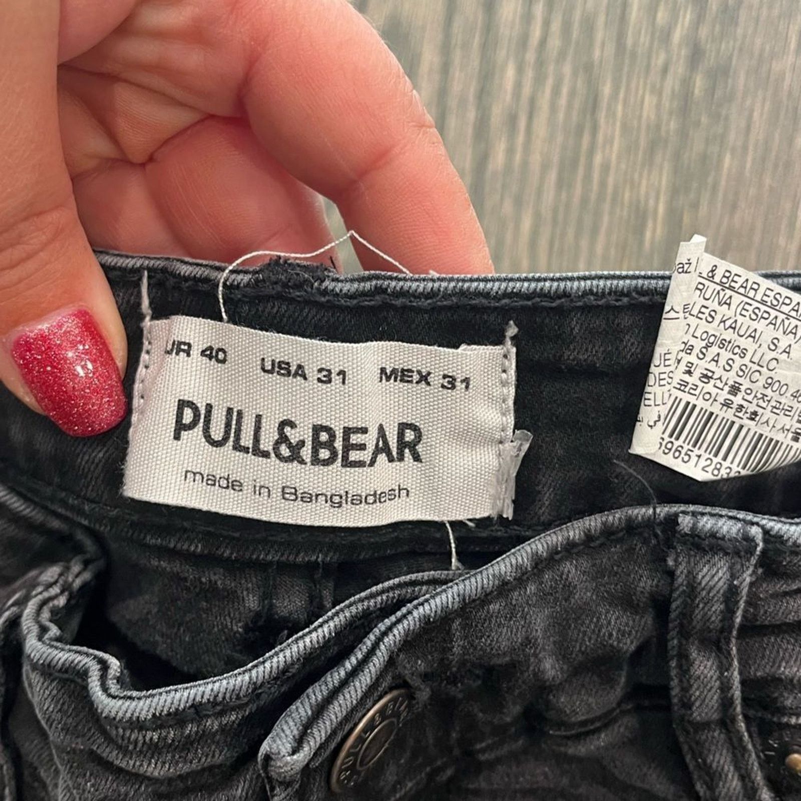 Pull & Bear Pull & Bear Skinny Leg Black High Rise Jeans Size 31 Size 31" - 8 Thumbnail