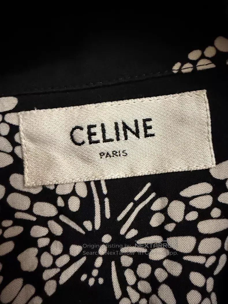 Celine Celine Size 37 Butterfly Printed Short Sleeve Shirt i Size US M / EU 48-50 / 2 - 2 Thumbnail