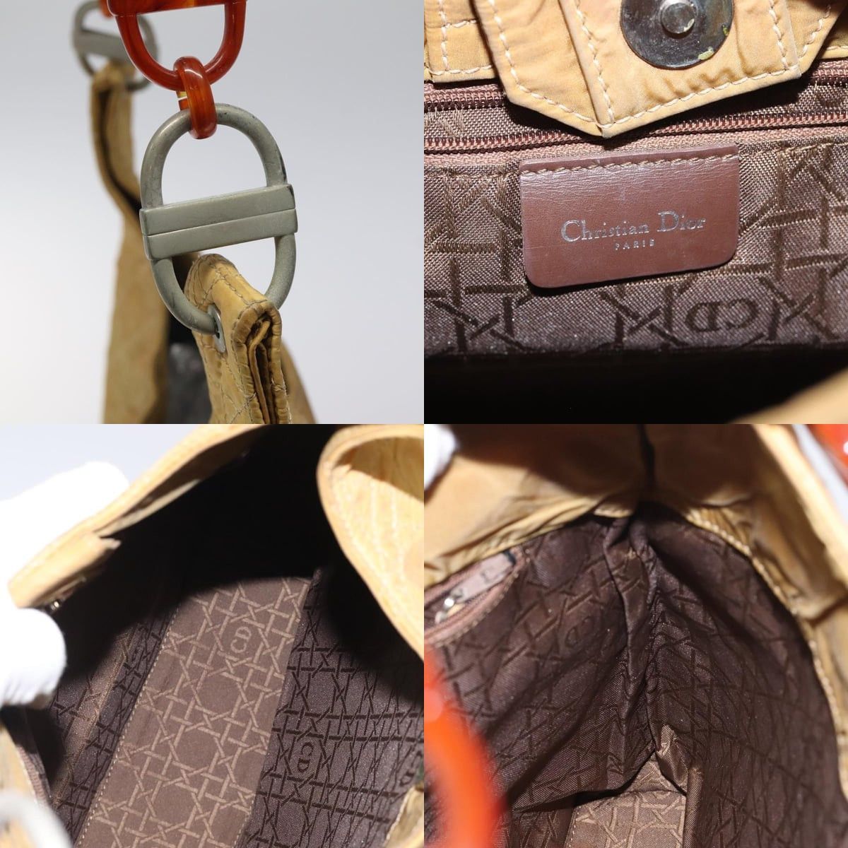 Dior DIOR Canage Shoulder Bag Nylon Yellow Size ONE SIZE - 11 Thumbnail