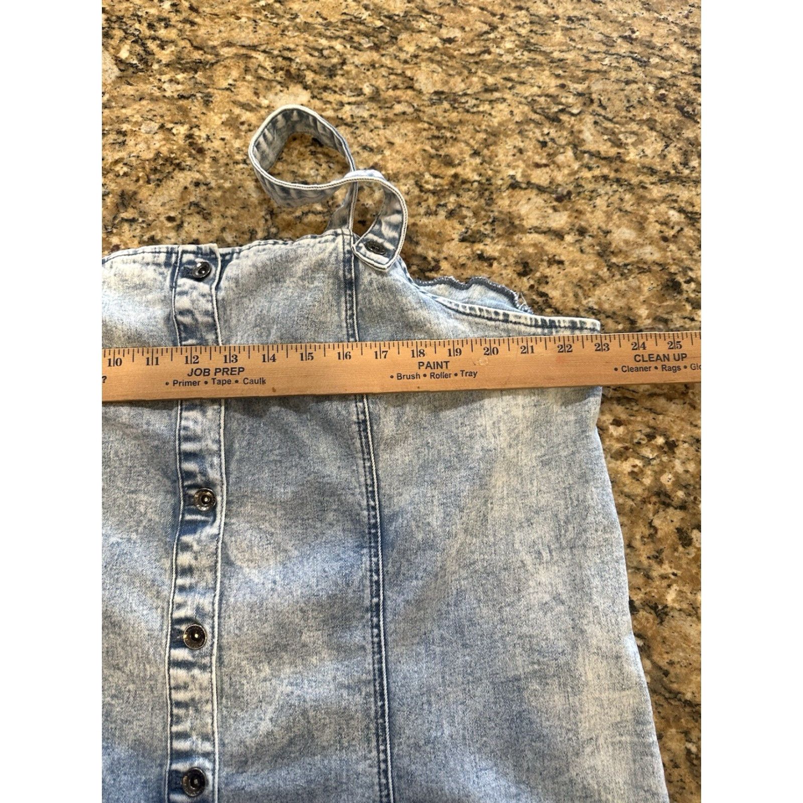 Hot Topic VINTAGE Hot Topic BlackHeart Heart Pocket Denim Mini Jean Dress Sleeveless Juniors Size 2 Blue Woman Short Size 26" / US 2 / IT 38 - 7 Thumbnail