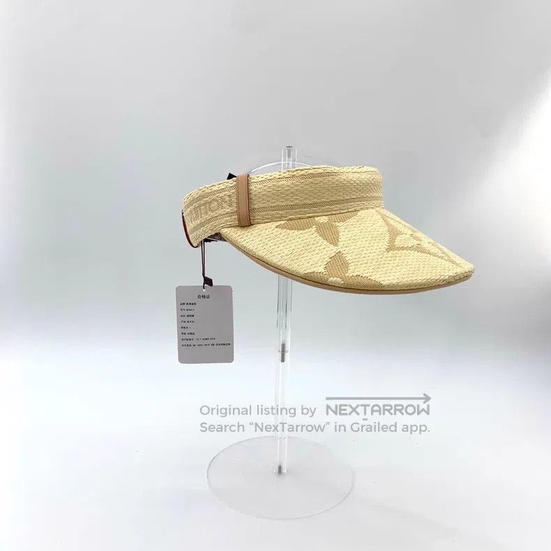 Louis Vuitton Louis Vuitton Yellow logo presbyopic jacquard sunshade hat Size ONE SIZE - 4 Thumbnail